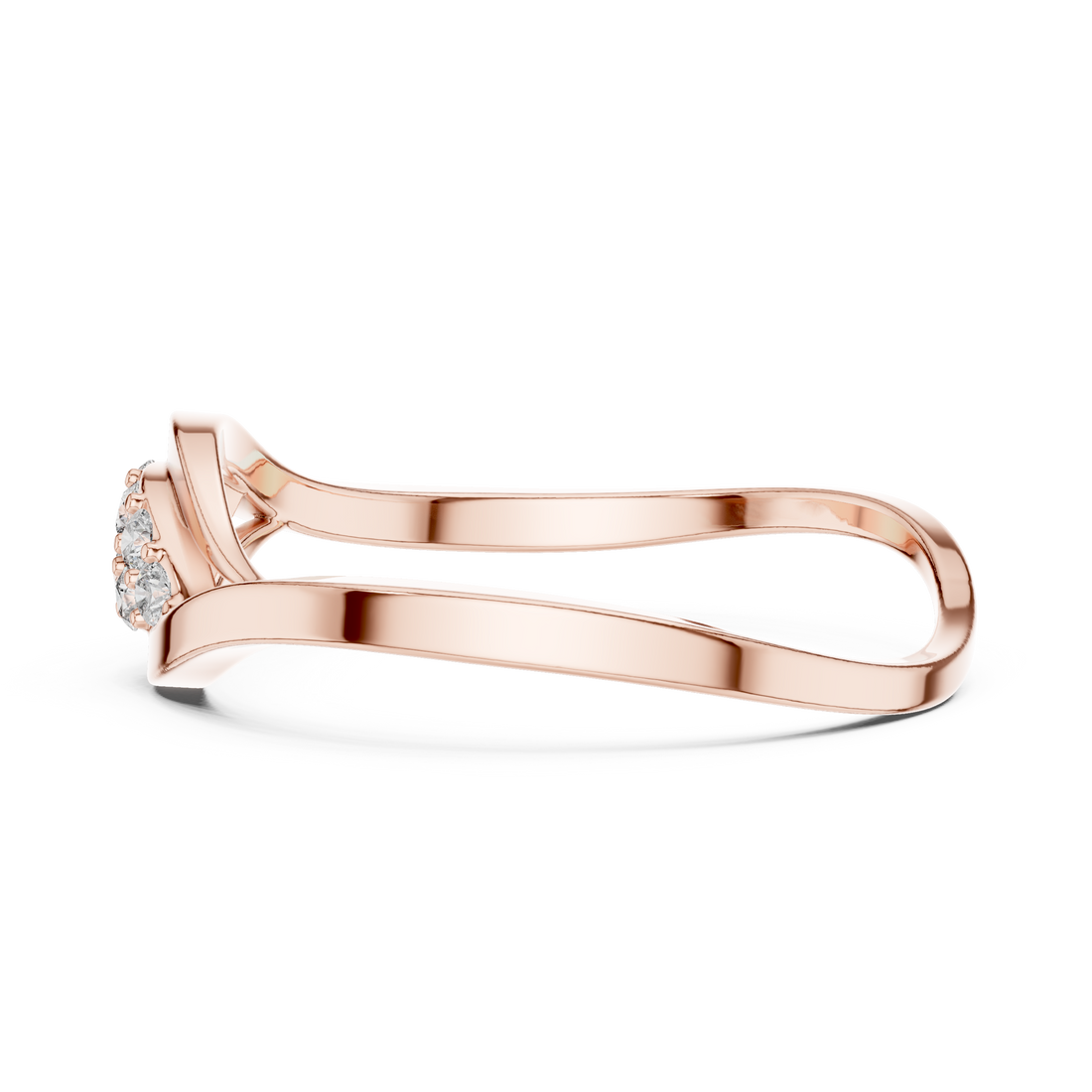 Sleek Teardrop Diamond Ring in Rose Gold – IGI Certified | Kiashaajewellery