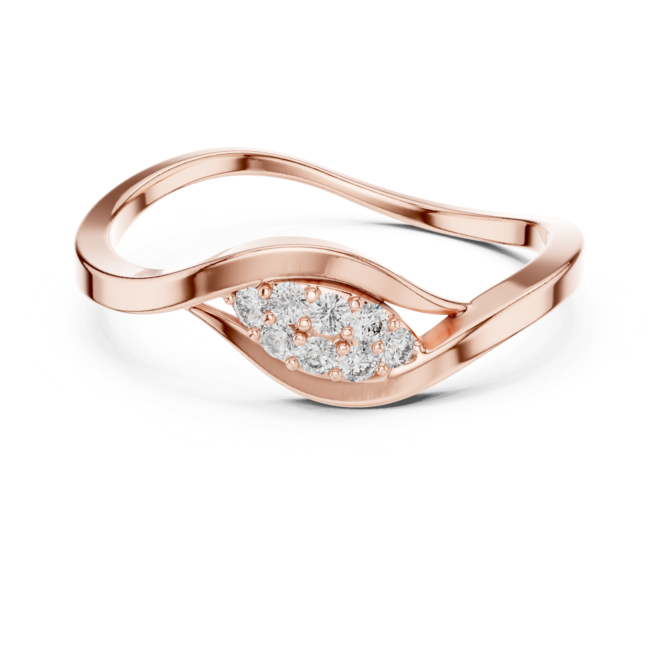 Sleek Teardrop Diamond Ring in Rose Gold – IGI Certified | Kiashaajewellery