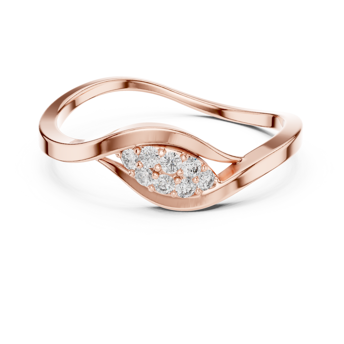 Sleek Teardrop Diamond Ring in Rose Gold – IGI Certified | Kiashaajewellery