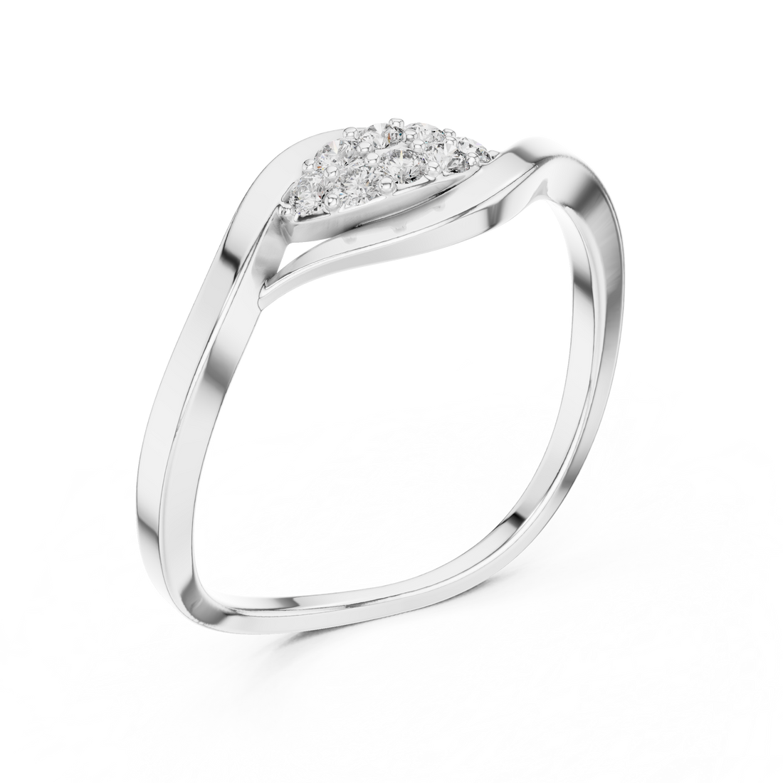 Sleek Teardrop Diamond Ring in Rose Gold – IGI Certified | Kiashaajewellery