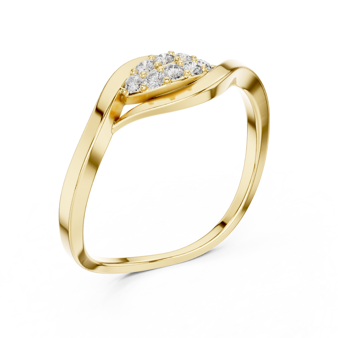 Sleek Teardrop Diamond Ring in Rose Gold – IGI Certified | Kiashaajewellery