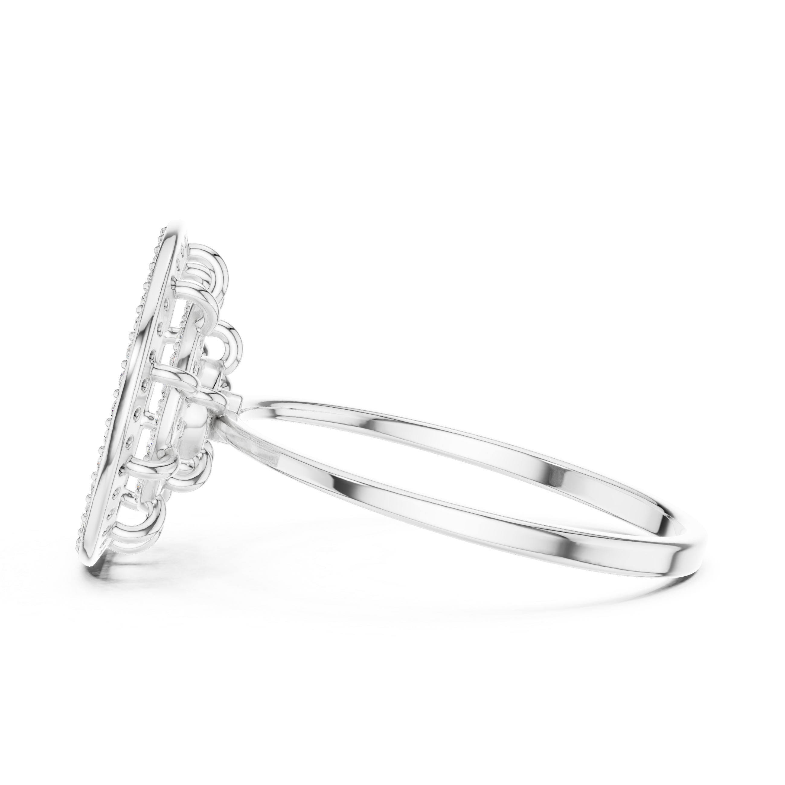 Grand Halo Illusion Diamond Ring in Rose Gold