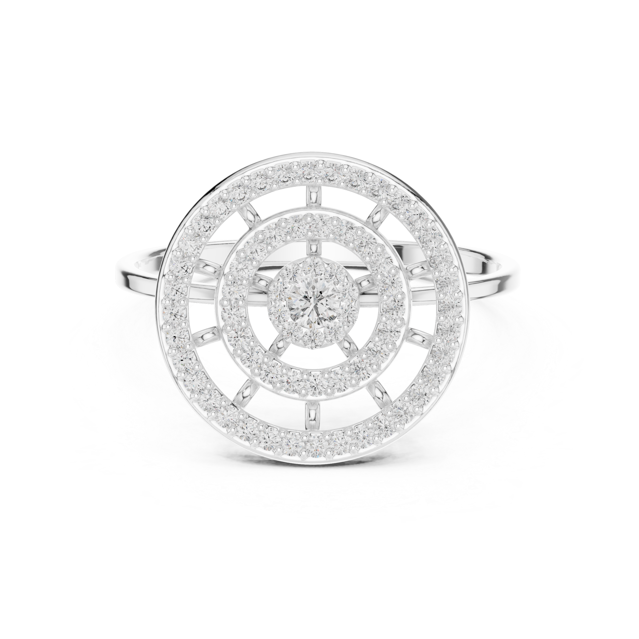 Grand Halo Illusion Diamond Ring in Rose Gold