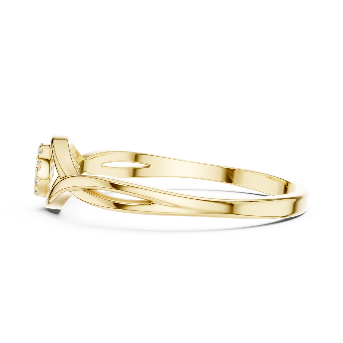Modern Solitaire Illusion Diamond Ring in Rose Gold