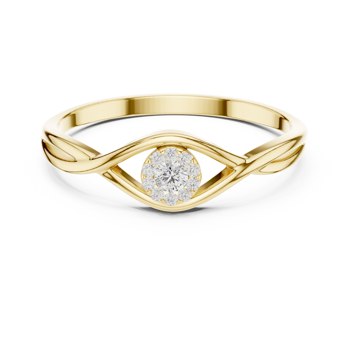 Modern Solitaire Illusion Diamond Ring in Rose Gold
