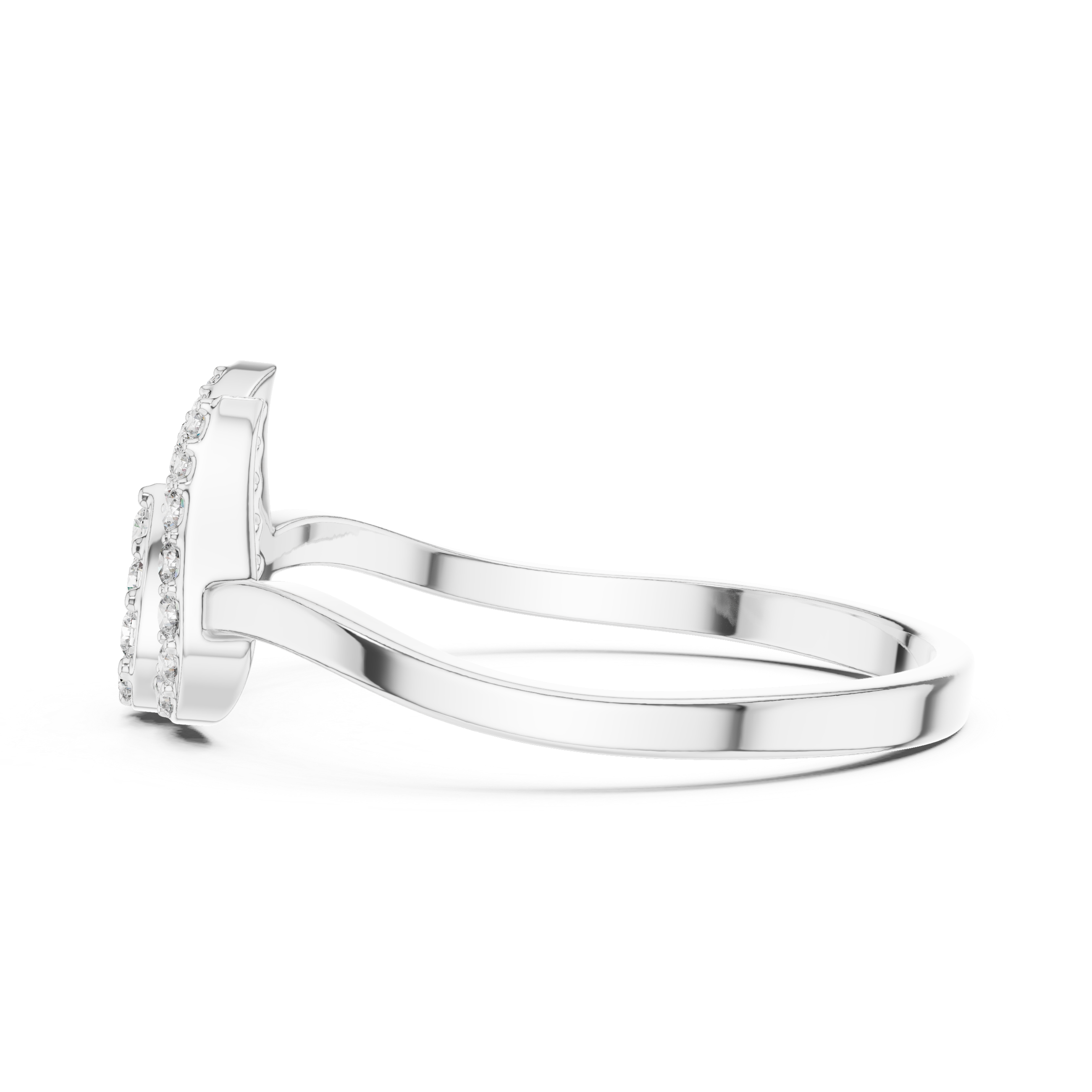 Twin Heart Diamond Ring in Rose Gold