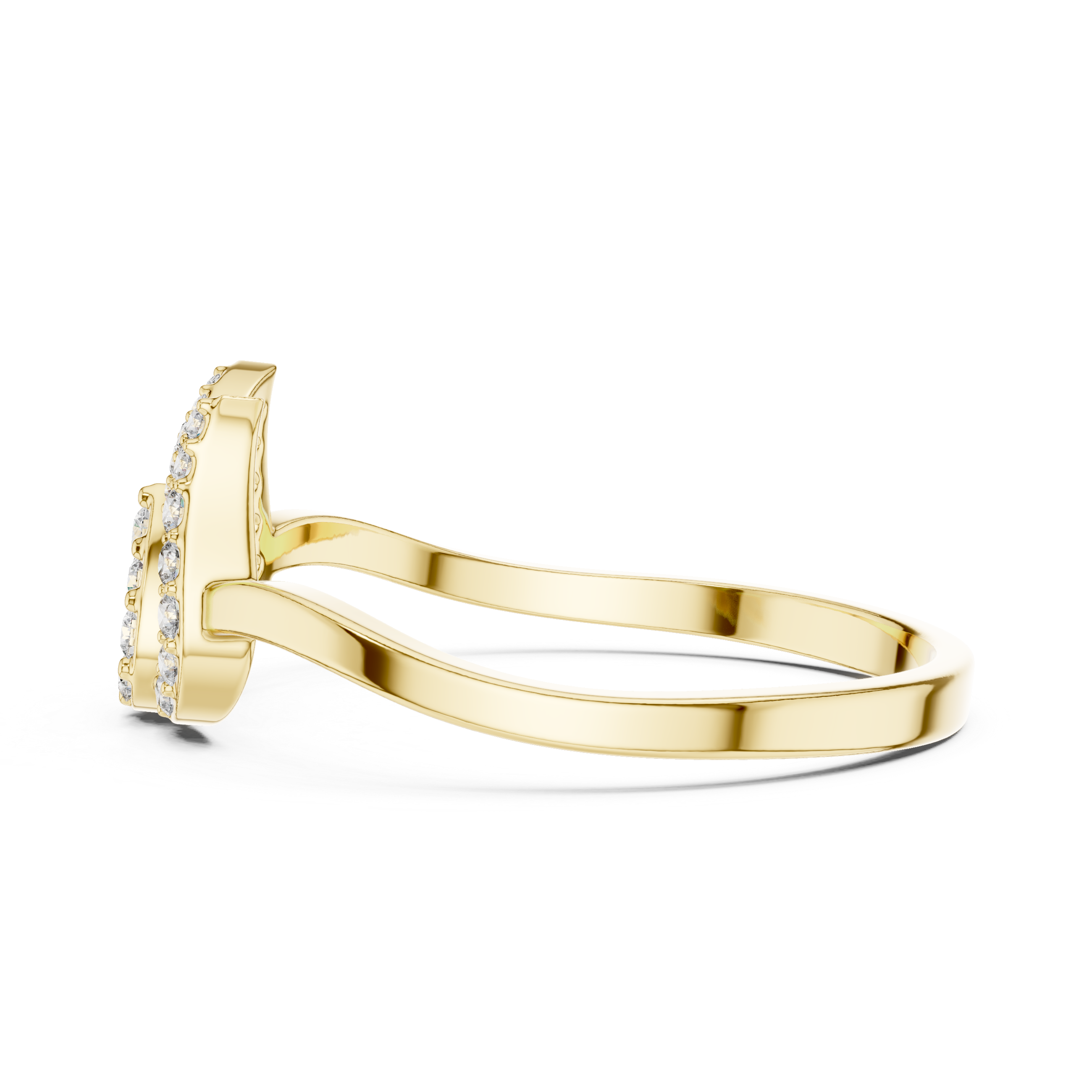 Twin Heart Diamond Ring in Rose Gold