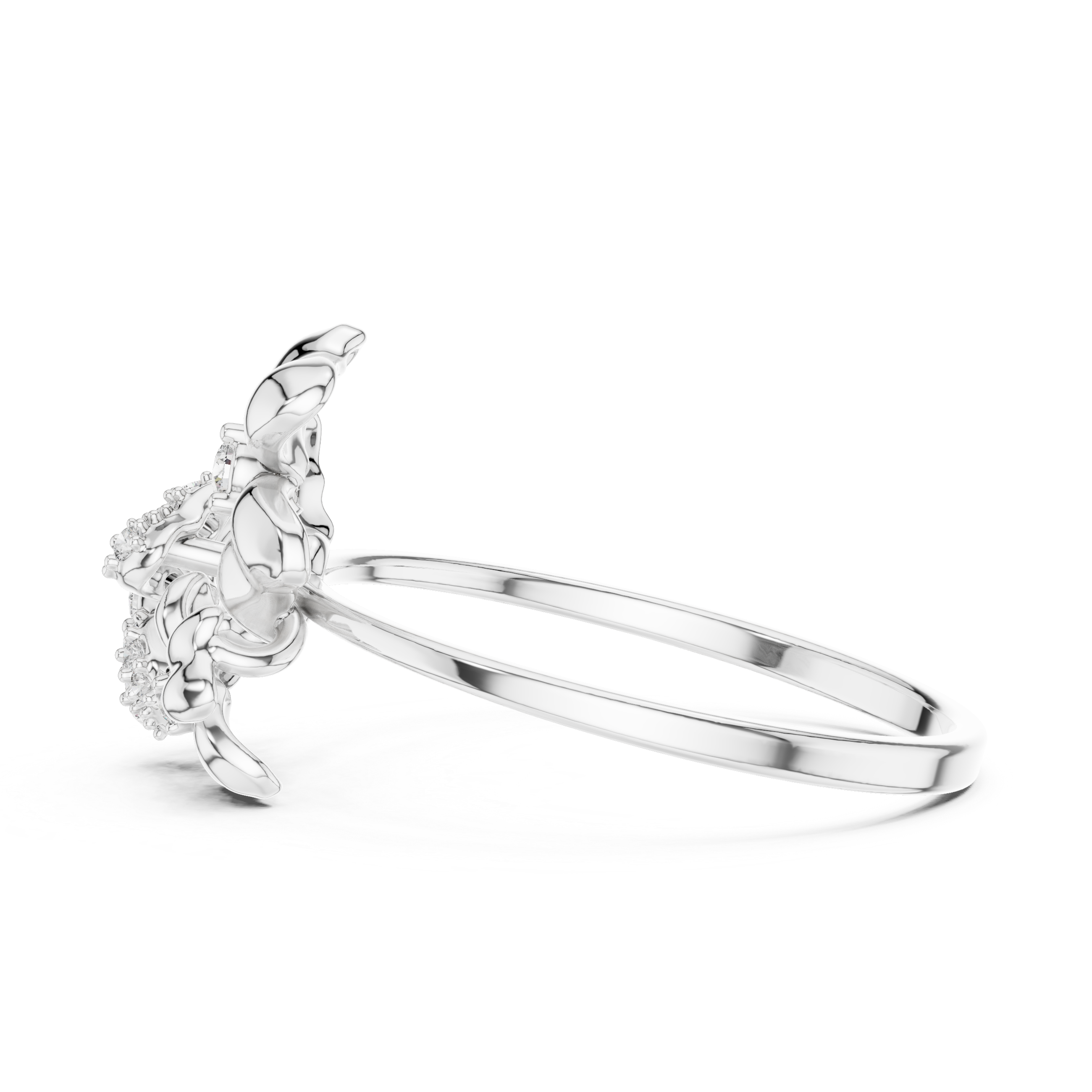 Floral Bloom Diamond Ring in Rose Gold