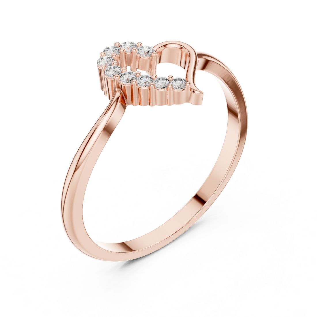 Elegant Heart Lab-Grown Diamond Ring – 14K/18K Gold