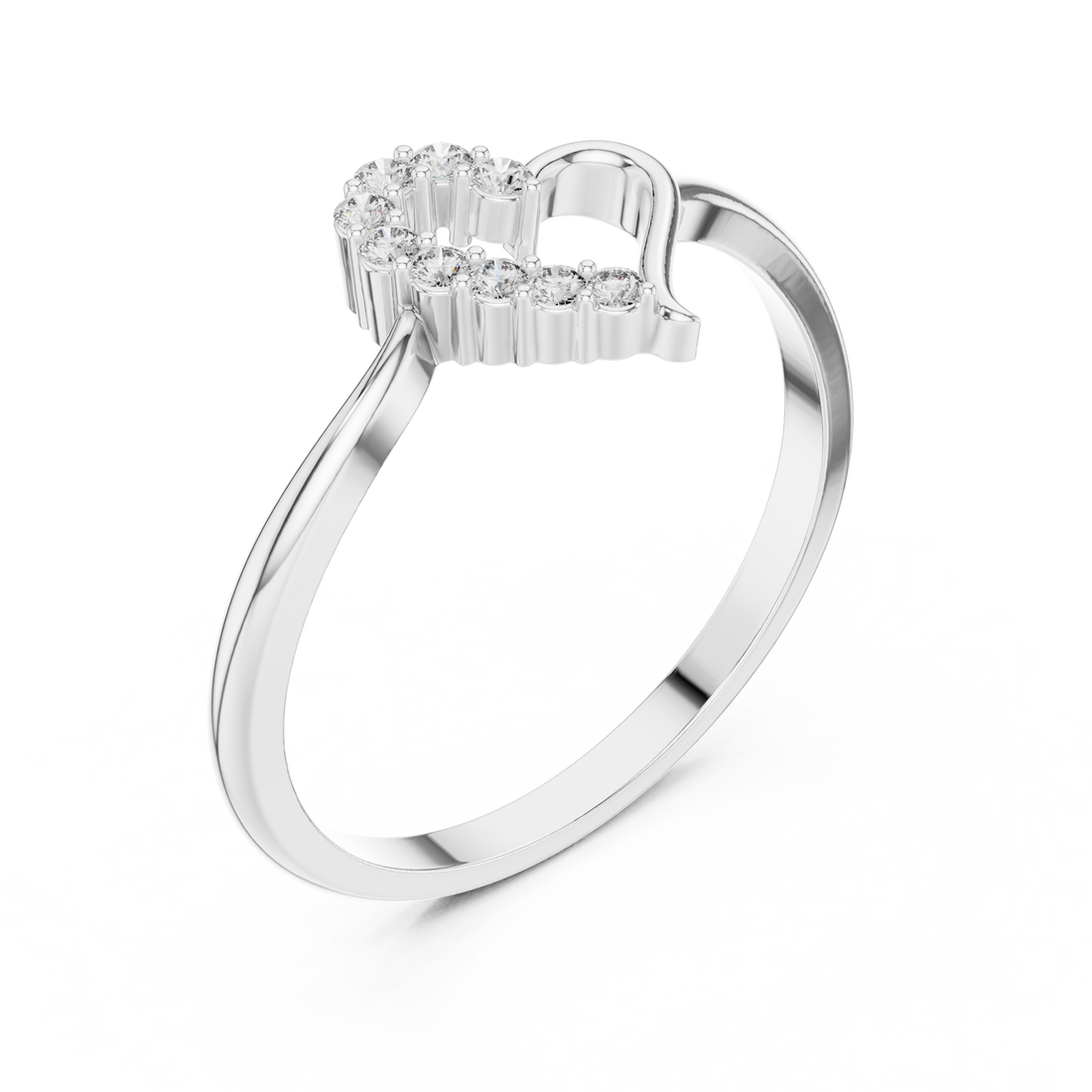 Elegant Heart Lab-Grown Diamond Ring – 14K/18K Gold