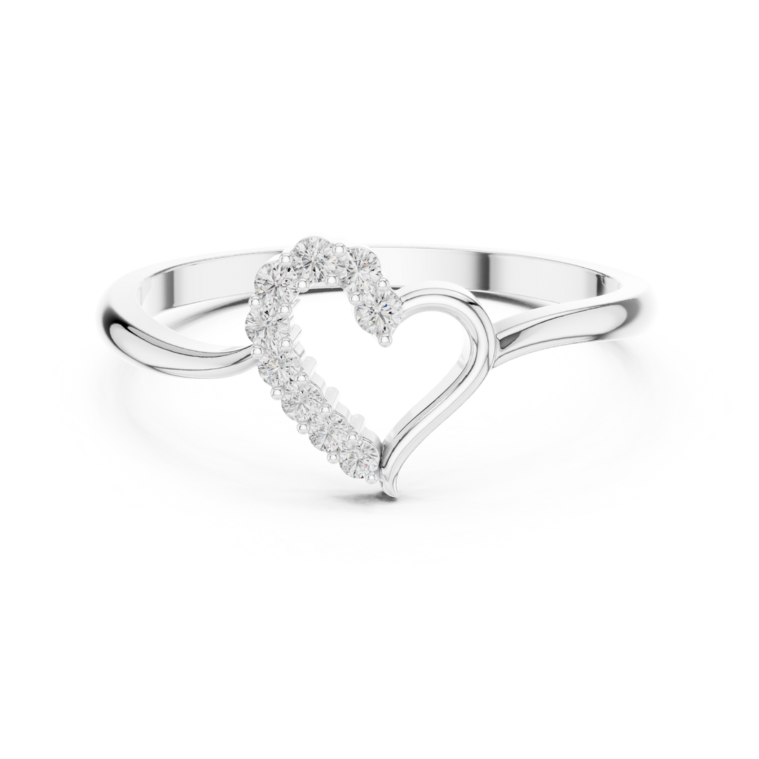 Elegant Heart Lab-Grown Diamond Ring – 14K/18K Gold