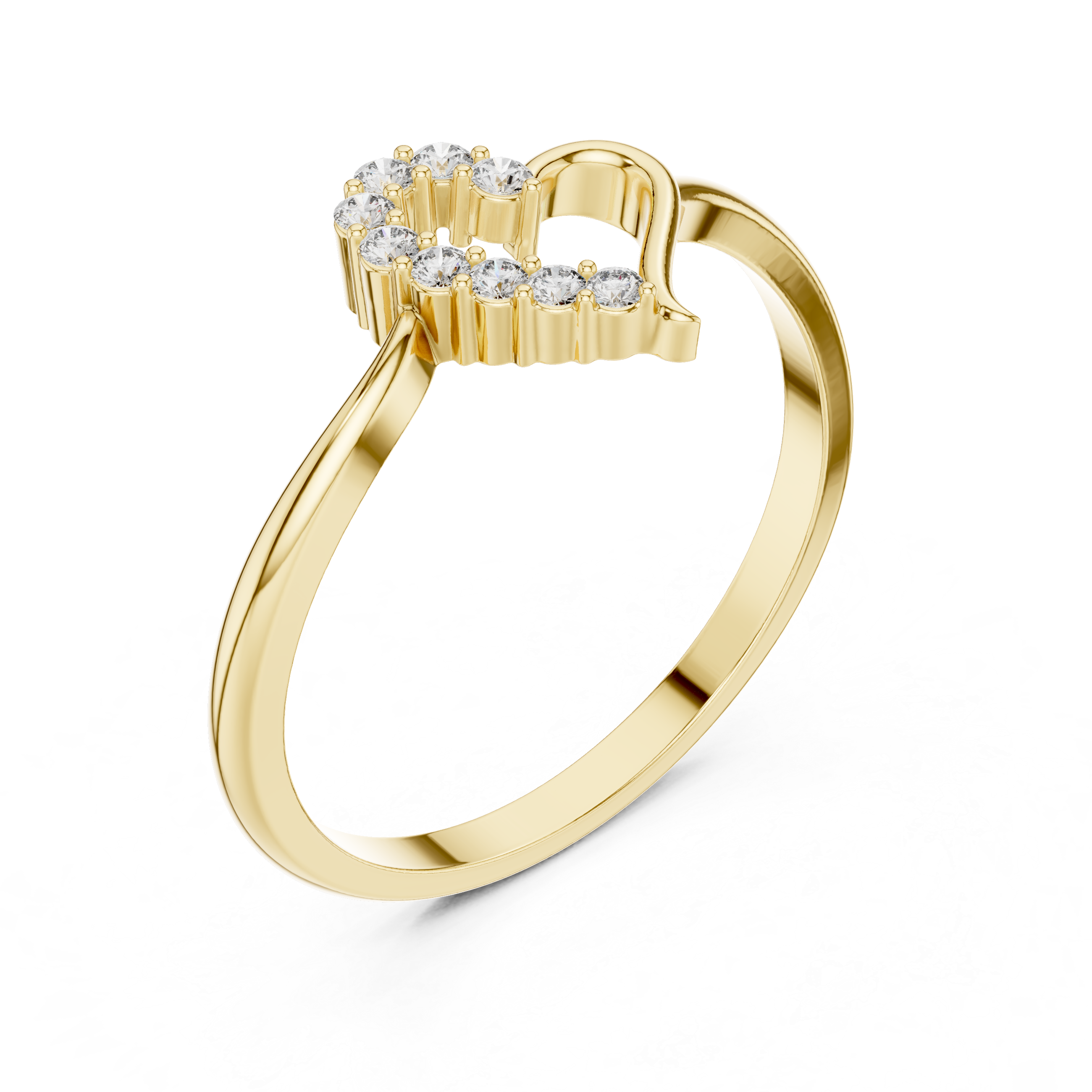 Elegant Heart Lab-Grown Diamond Ring – 14K/18K Gold