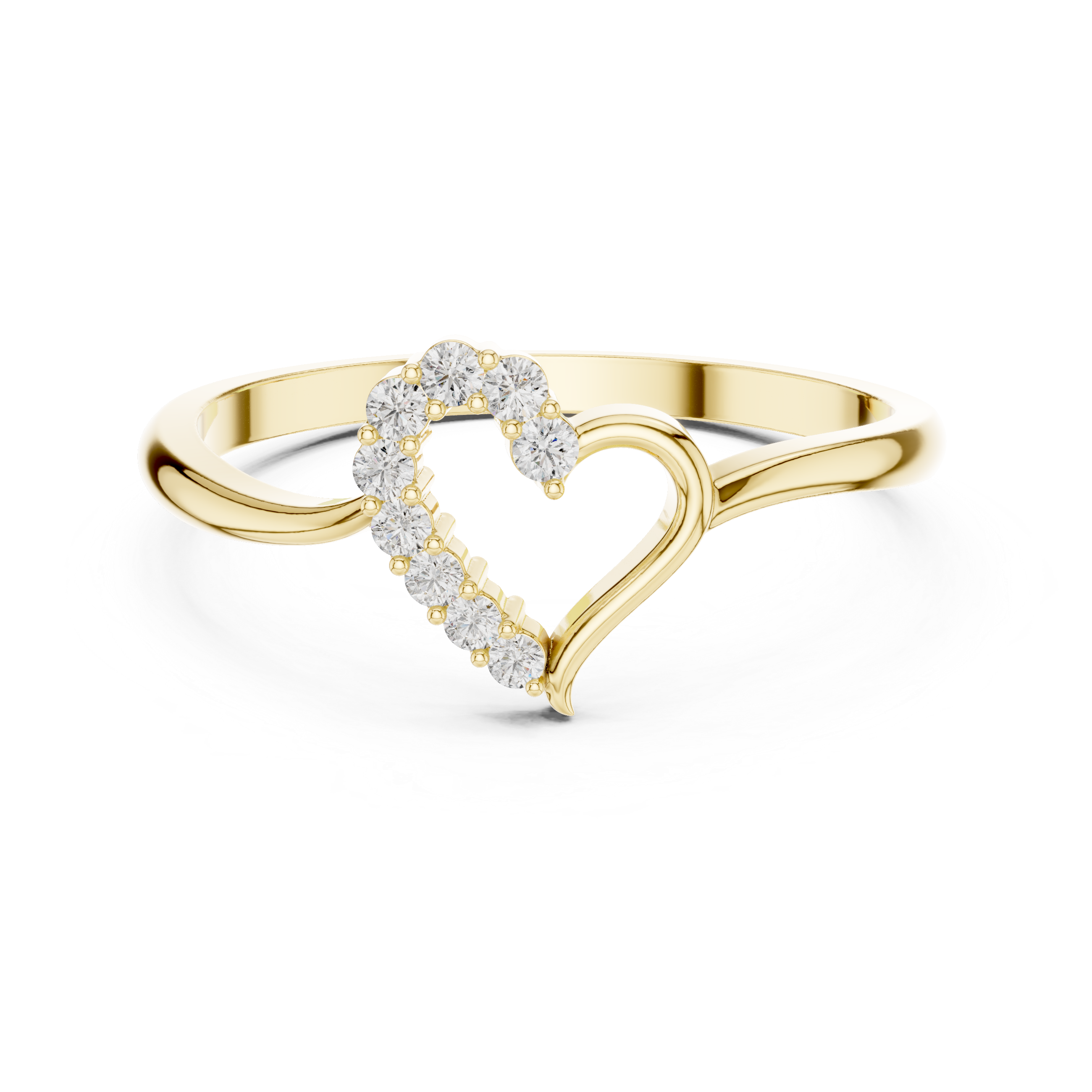 Elegant Heart Lab-Grown Diamond Ring – 14K/18K Gold
