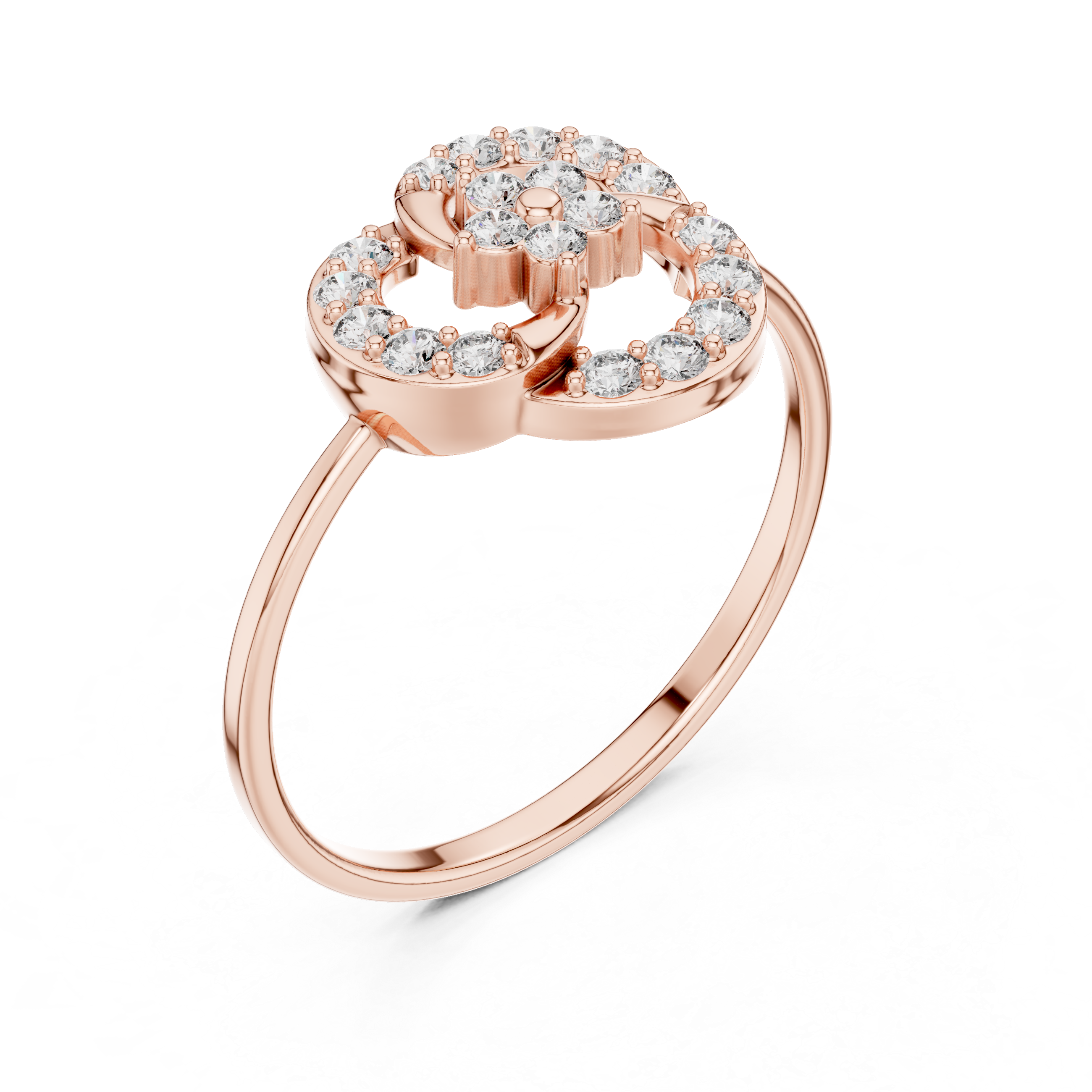 Elegant Floral Lab Grown Diamond Ring – 14K/18K Gold | IGI Certified