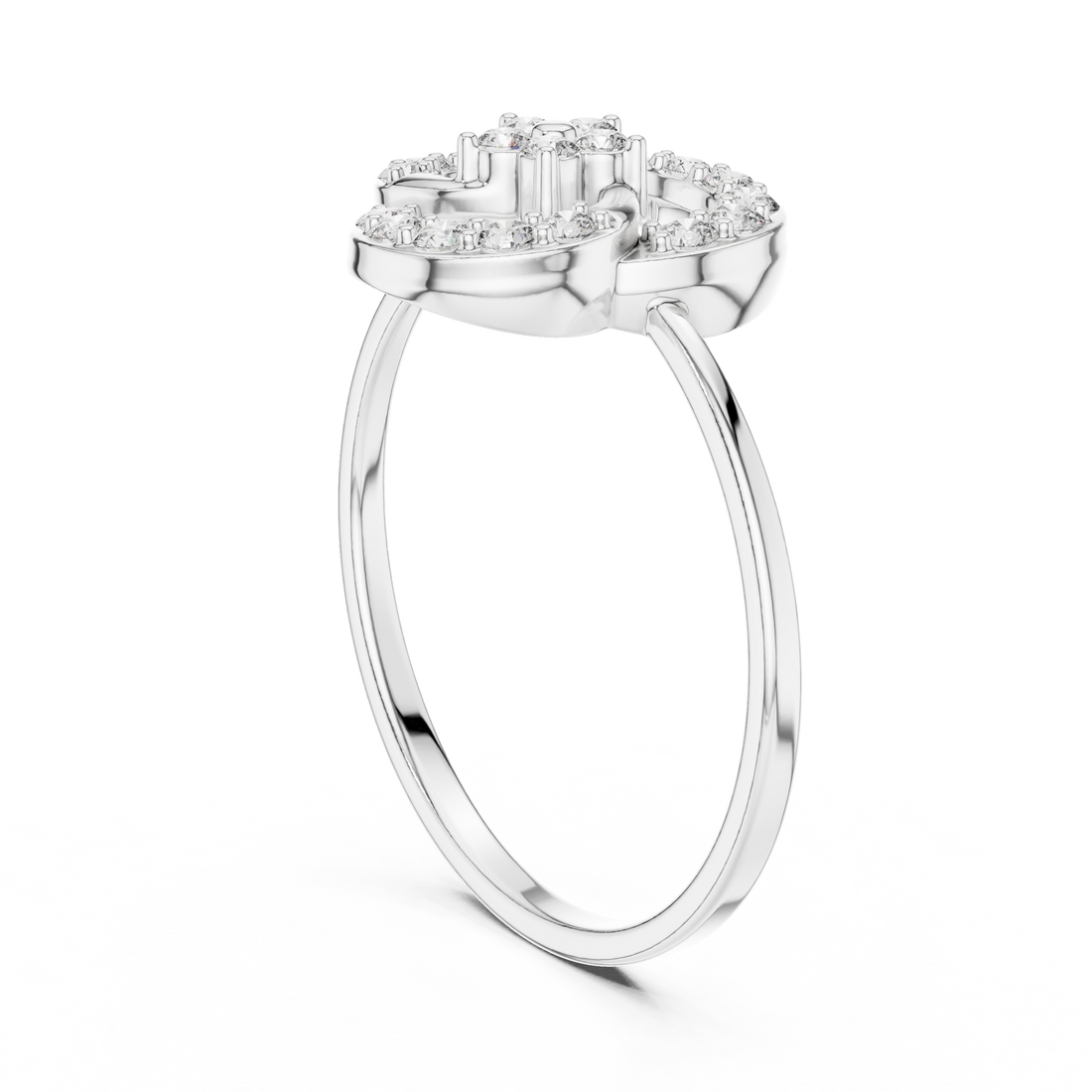 Elegant Floral Lab Grown Diamond Ring – 14K/18K Gold | IGI Certified