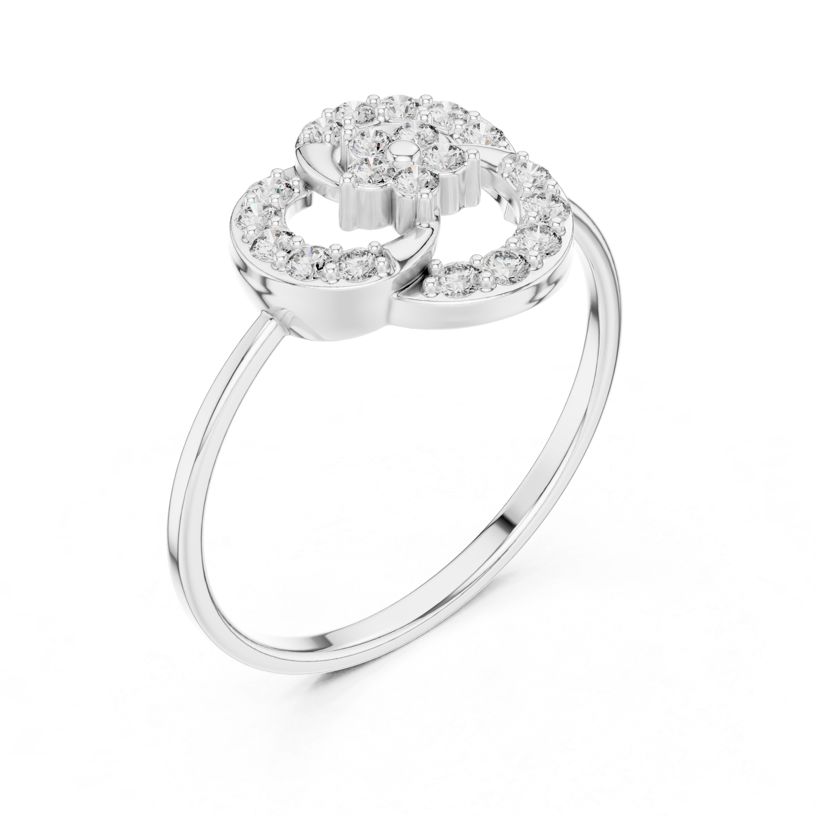 Elegant Floral Lab Grown Diamond Ring – 14K/18K Gold | IGI Certified