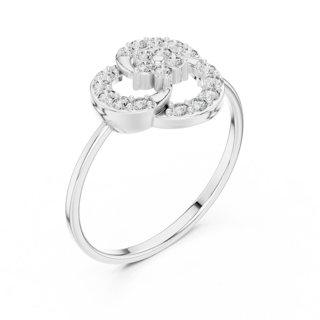 Elegant Floral Lab Grown Diamond Ring – 14K/18K Gold | IGI Certified