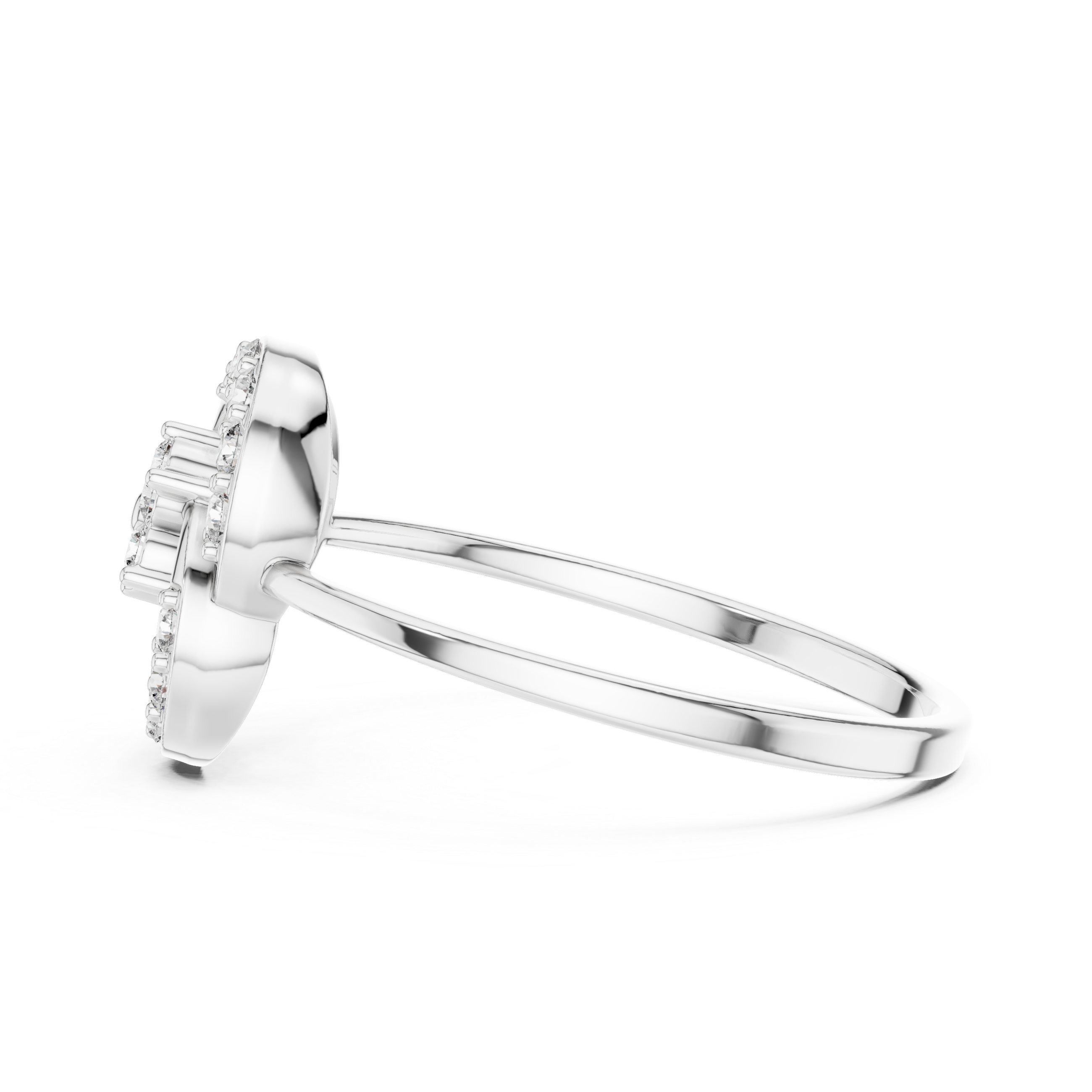 Elegant Floral Lab Grown Diamond Ring – 14K/18K Gold | IGI Certified