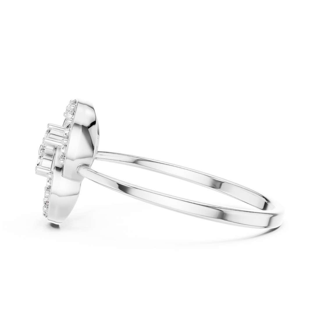 Elegant Floral Lab Grown Diamond Ring – 14K/18K Gold | IGI Certified