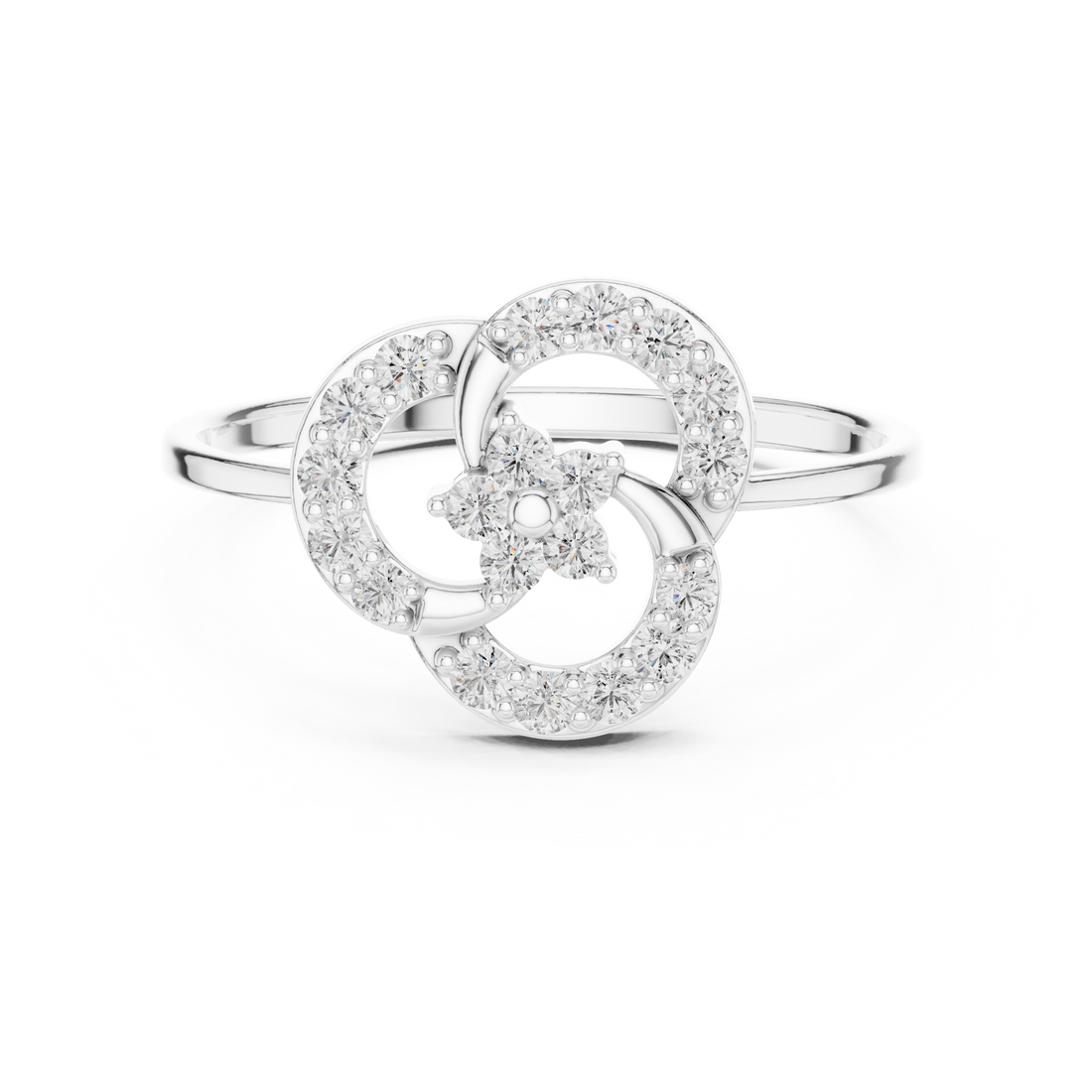 Elegant Floral Lab Grown Diamond Ring – 14K/18K Gold | IGI Certified