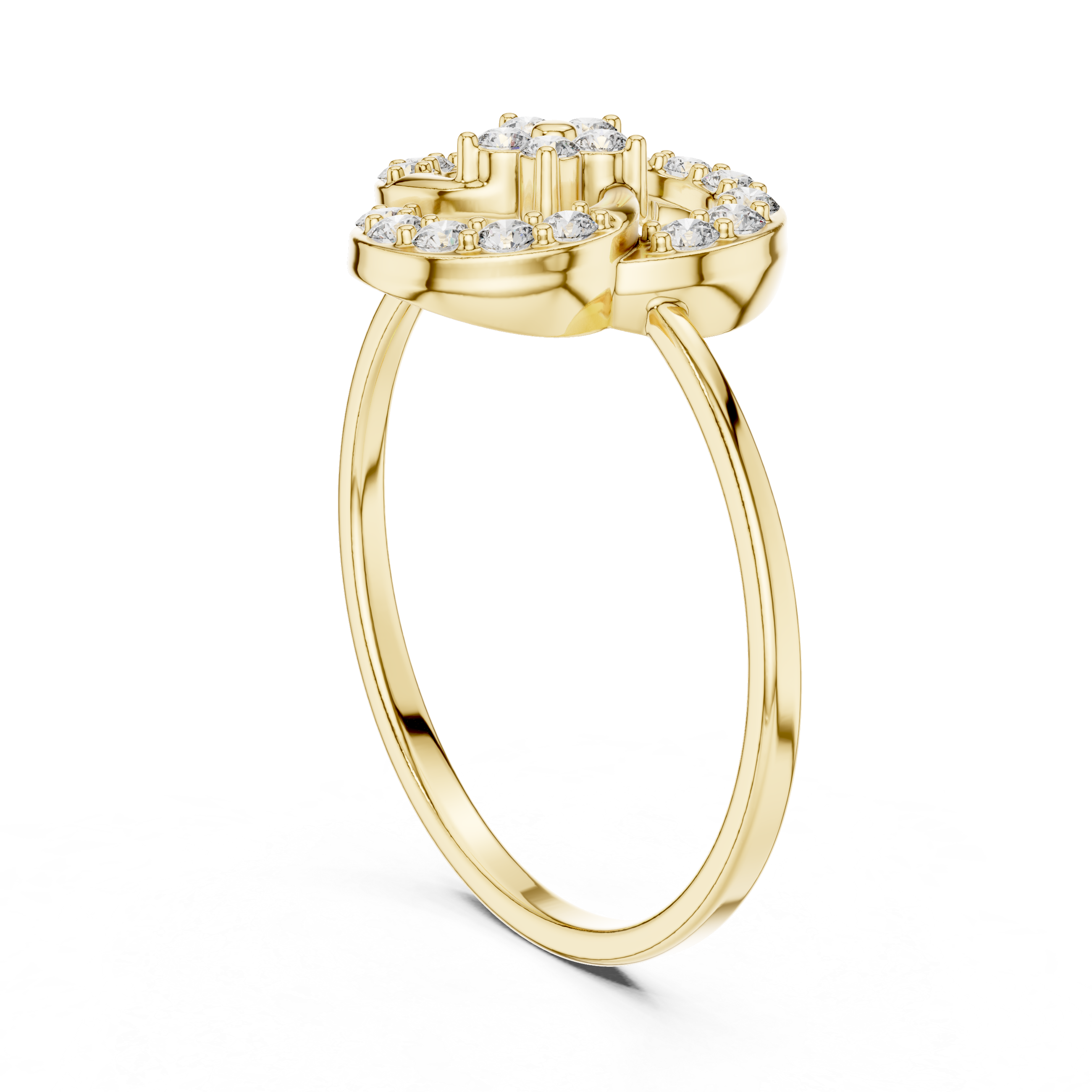 Elegant Floral Lab Grown Diamond Ring – 14K/18K Gold | IGI Certified