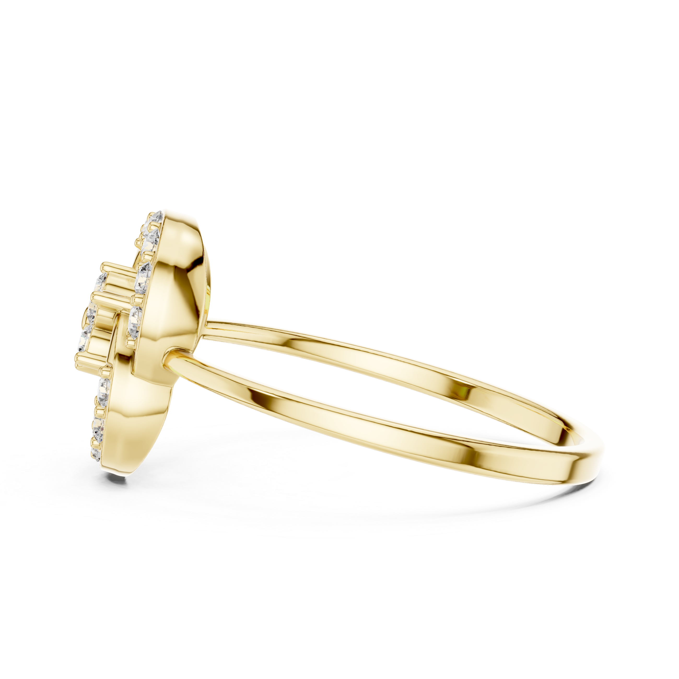 Elegant Floral Lab Grown Diamond Ring – 14K/18K Gold | IGI Certified