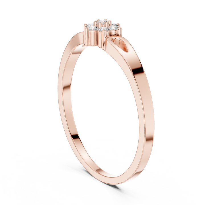 Elegant Floral Cluster Lab-Grown Diamond Ring in 14K/18K Gold – IGI Certified