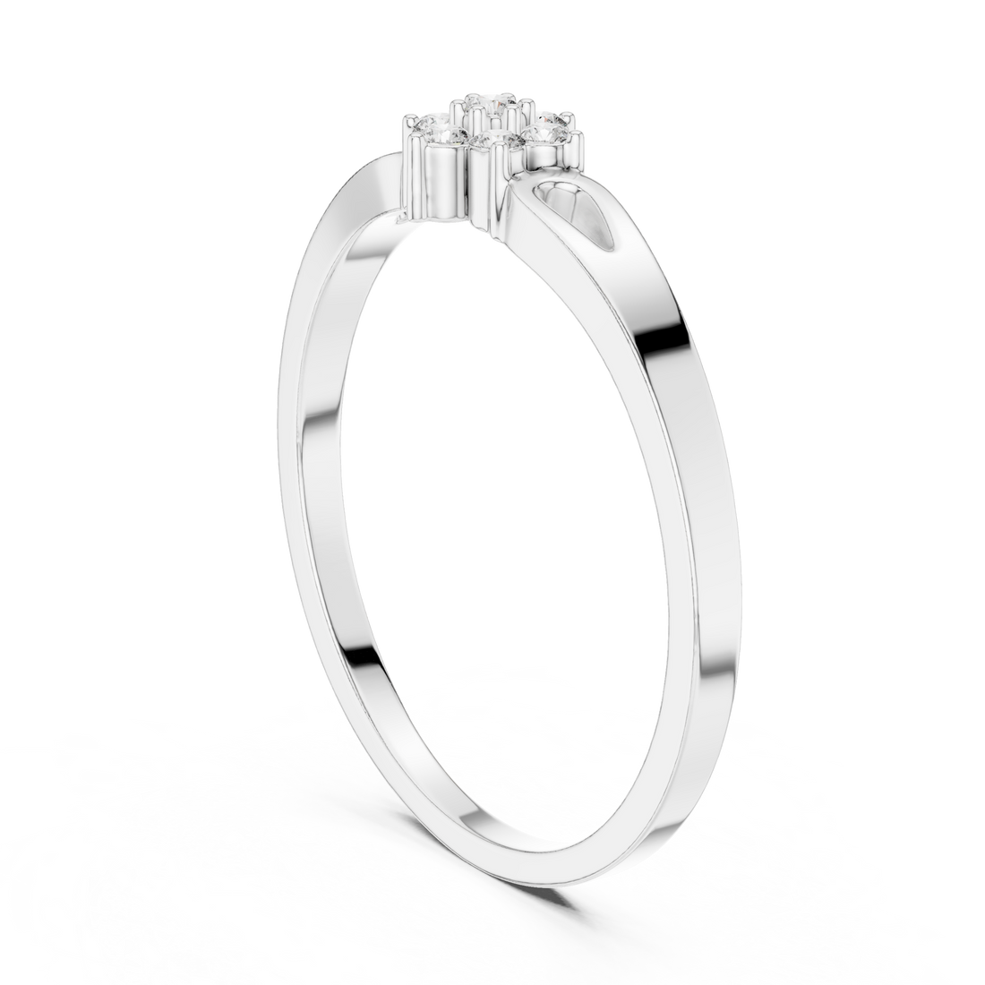 Elegant Floral Cluster Lab-Grown Diamond Ring in 14K/18K Gold – IGI Certified