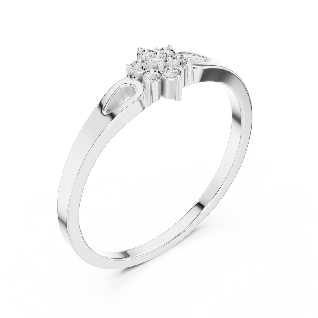 Elegant Floral Cluster Lab-Grown Diamond Ring in 14K/18K Gold – IGI Certified
