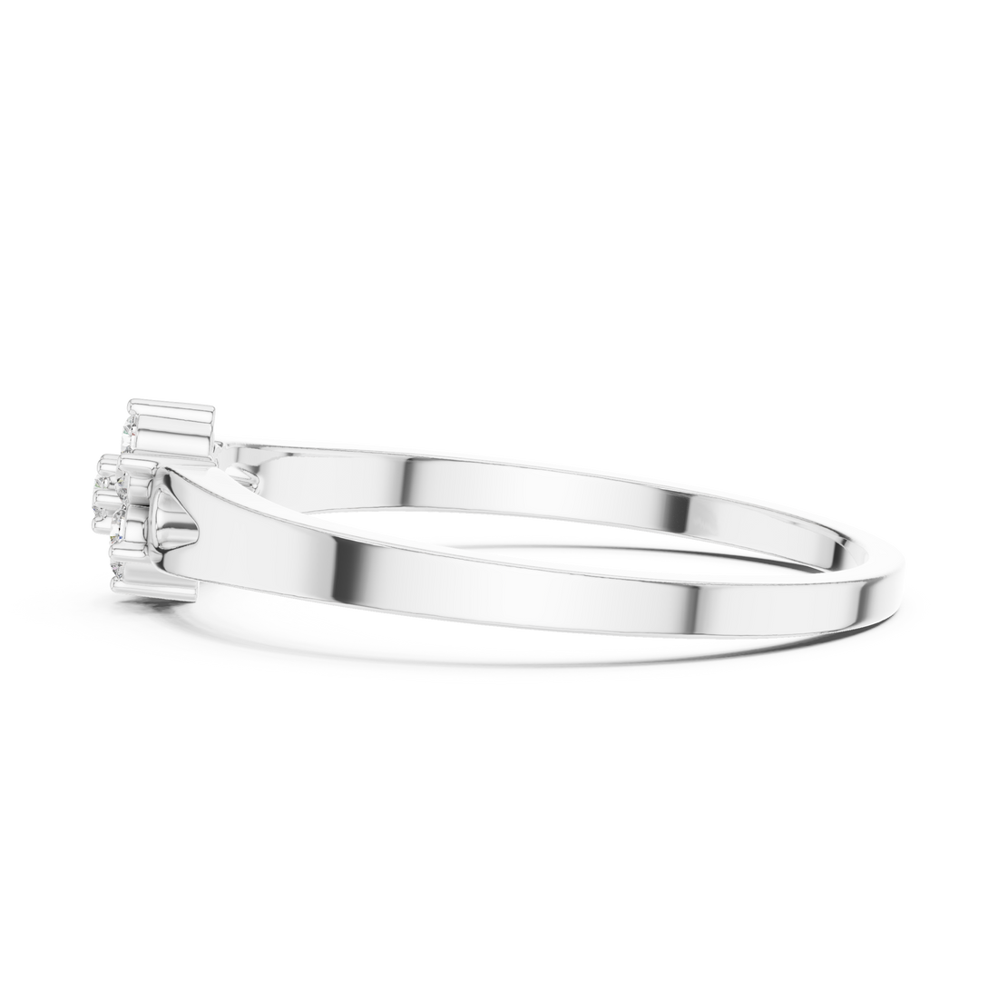 Elegant Floral Cluster Lab-Grown Diamond Ring in 14K/18K Gold – IGI Certified