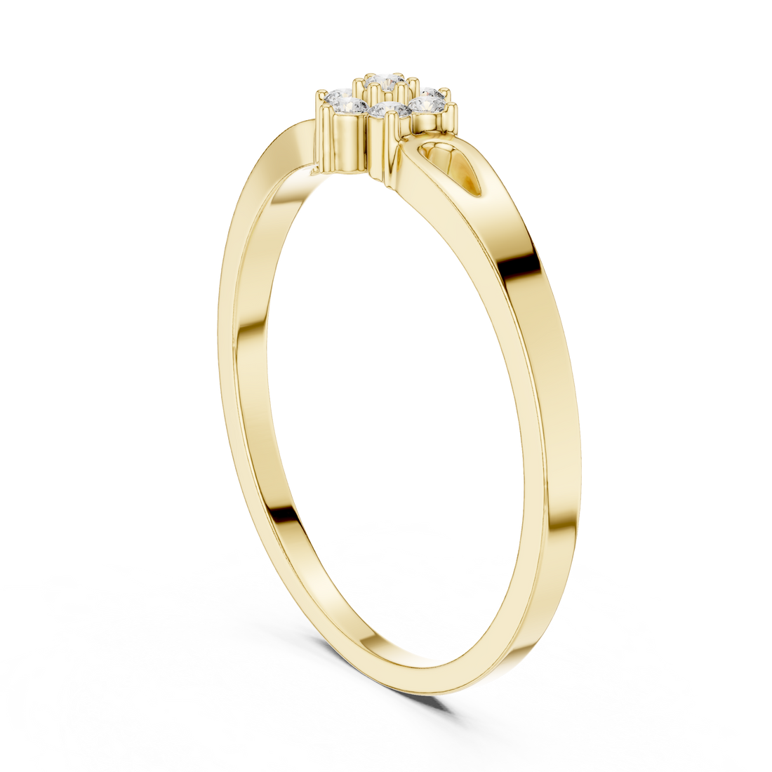 Elegant Floral Cluster Lab-Grown Diamond Ring in 14K/18K Gold – IGI Certified