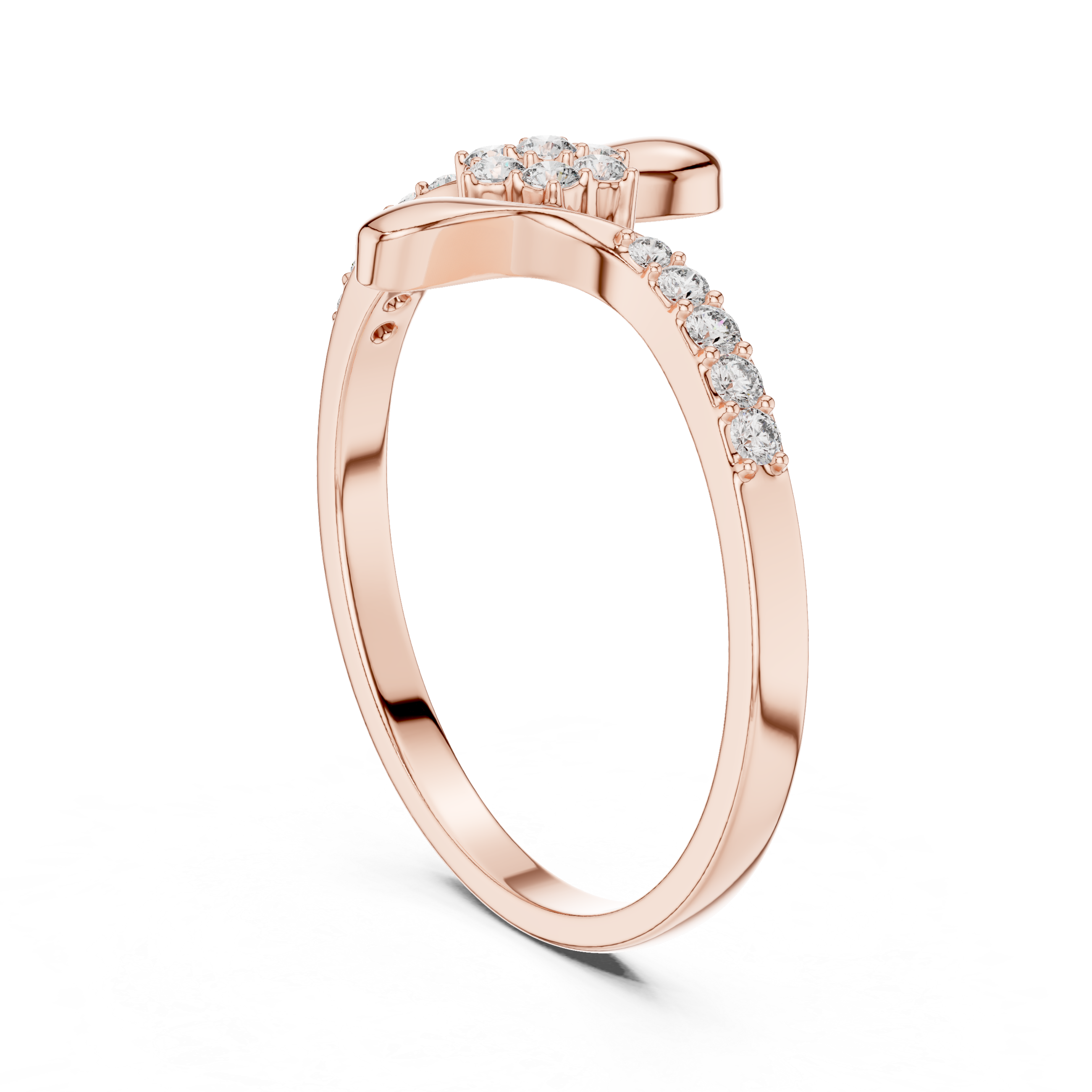 Floral Spark Lab-Grown Diamond Ring in 14K/18K Rose Gold – IGI Certified