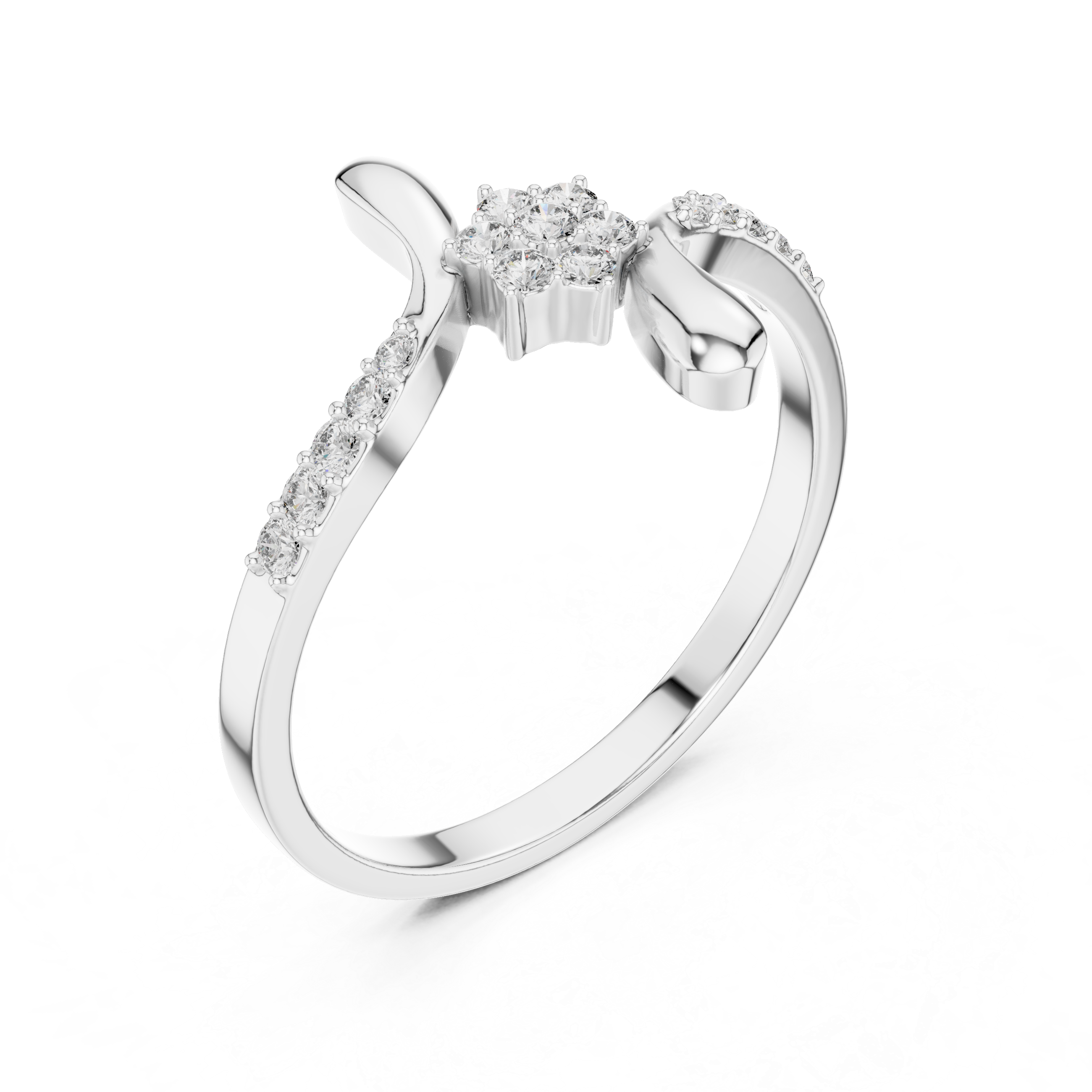 Floral Spark Lab-Grown Diamond Ring in 14K/18K Rose Gold – IGI Certified