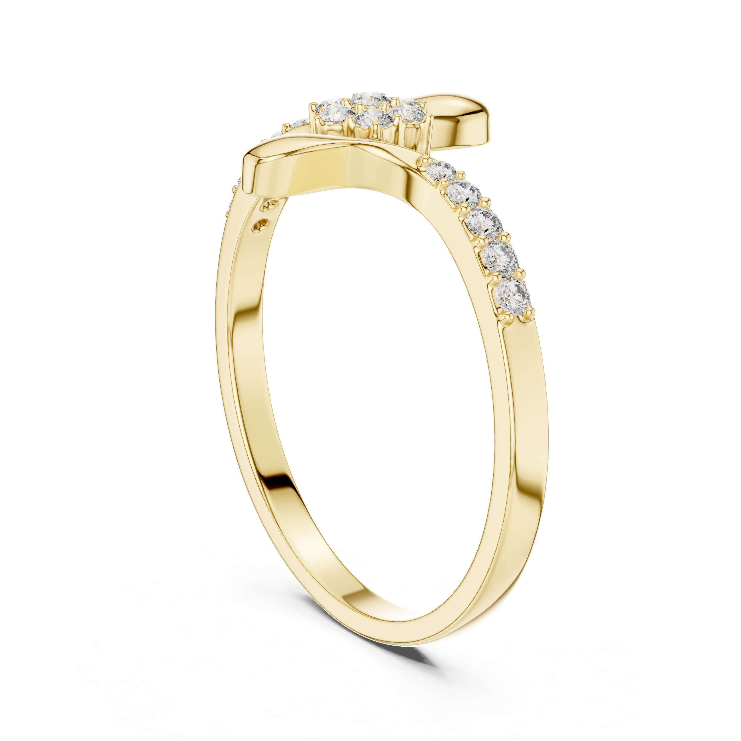 Floral Spark Lab-Grown Diamond Ring in 14K/18K Rose Gold – IGI Certified