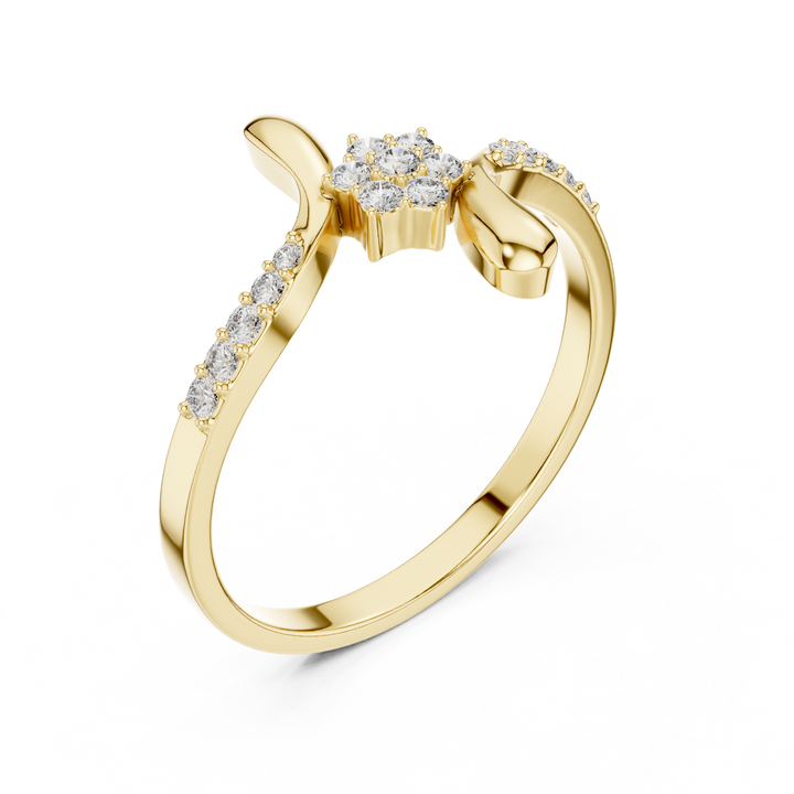 Floral Spark Lab-Grown Diamond Ring in 14K/18K Rose Gold – IGI Certified