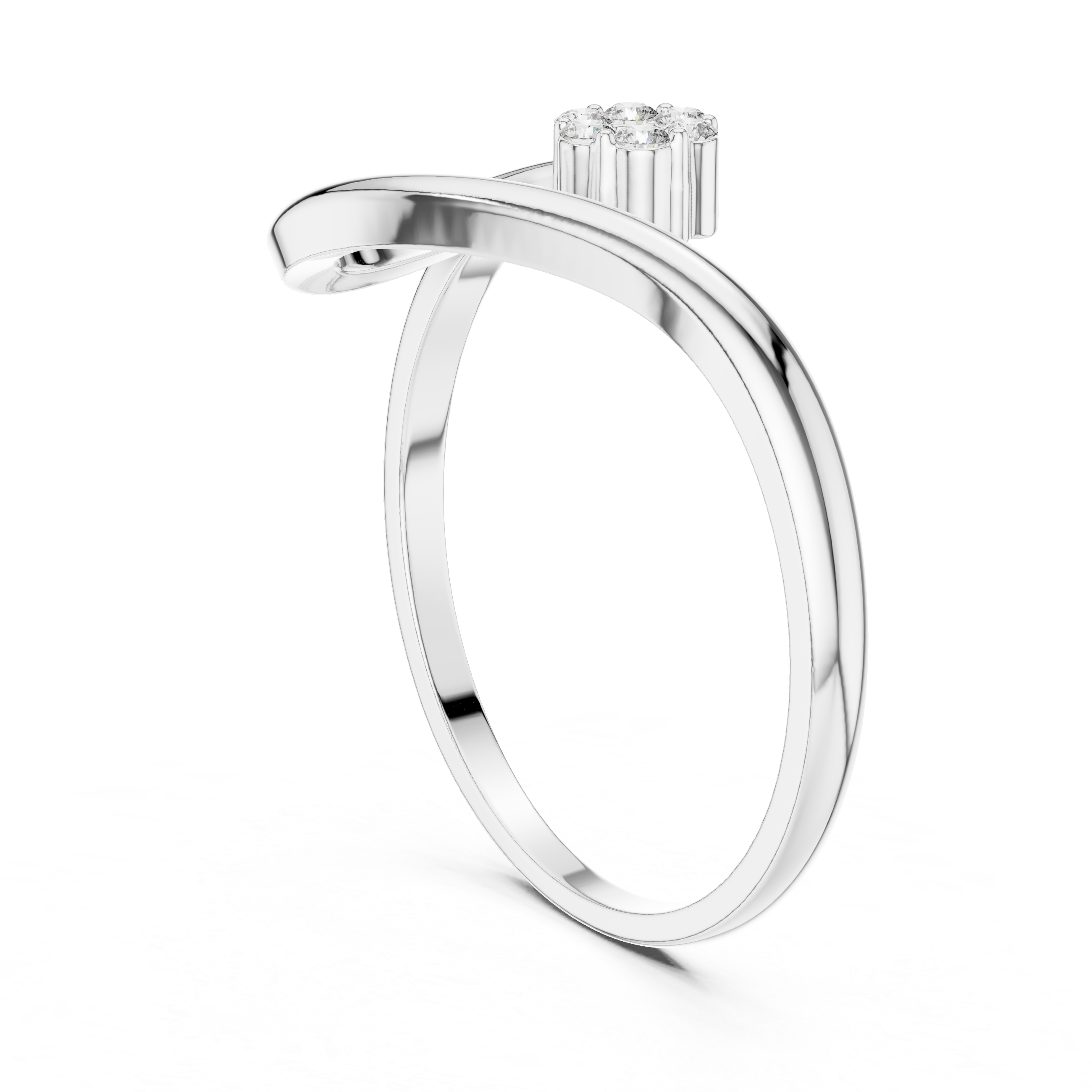 Elegant Twist Rose Gold Diamond Ring – Kiashaa Jewellery