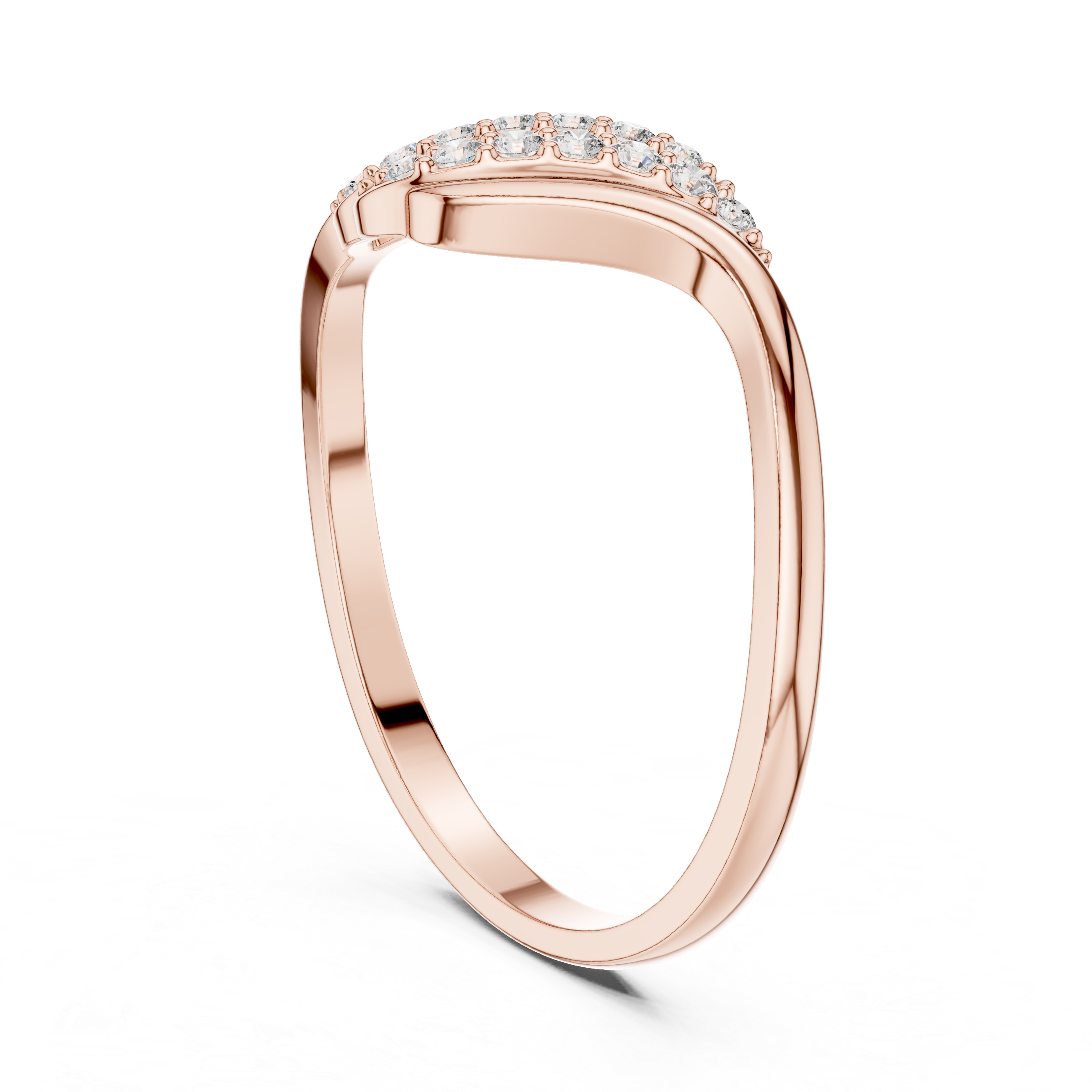 Twin Row Lab-Grown Diamond Ring in 14K/18K Rose Gold – IGI Certified