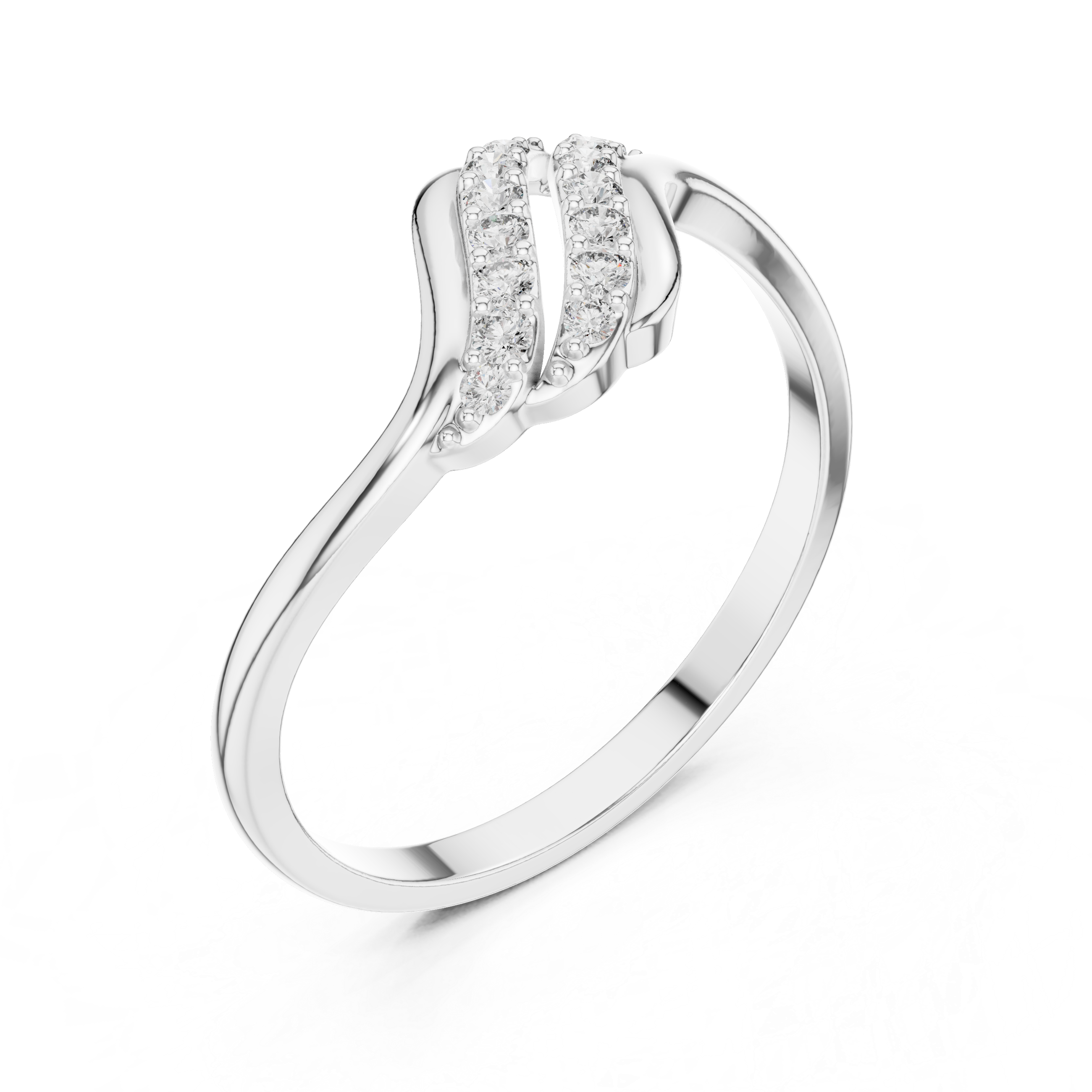 Twin Row Lab-Grown Diamond Ring in 14K/18K Rose Gold – IGI Certified