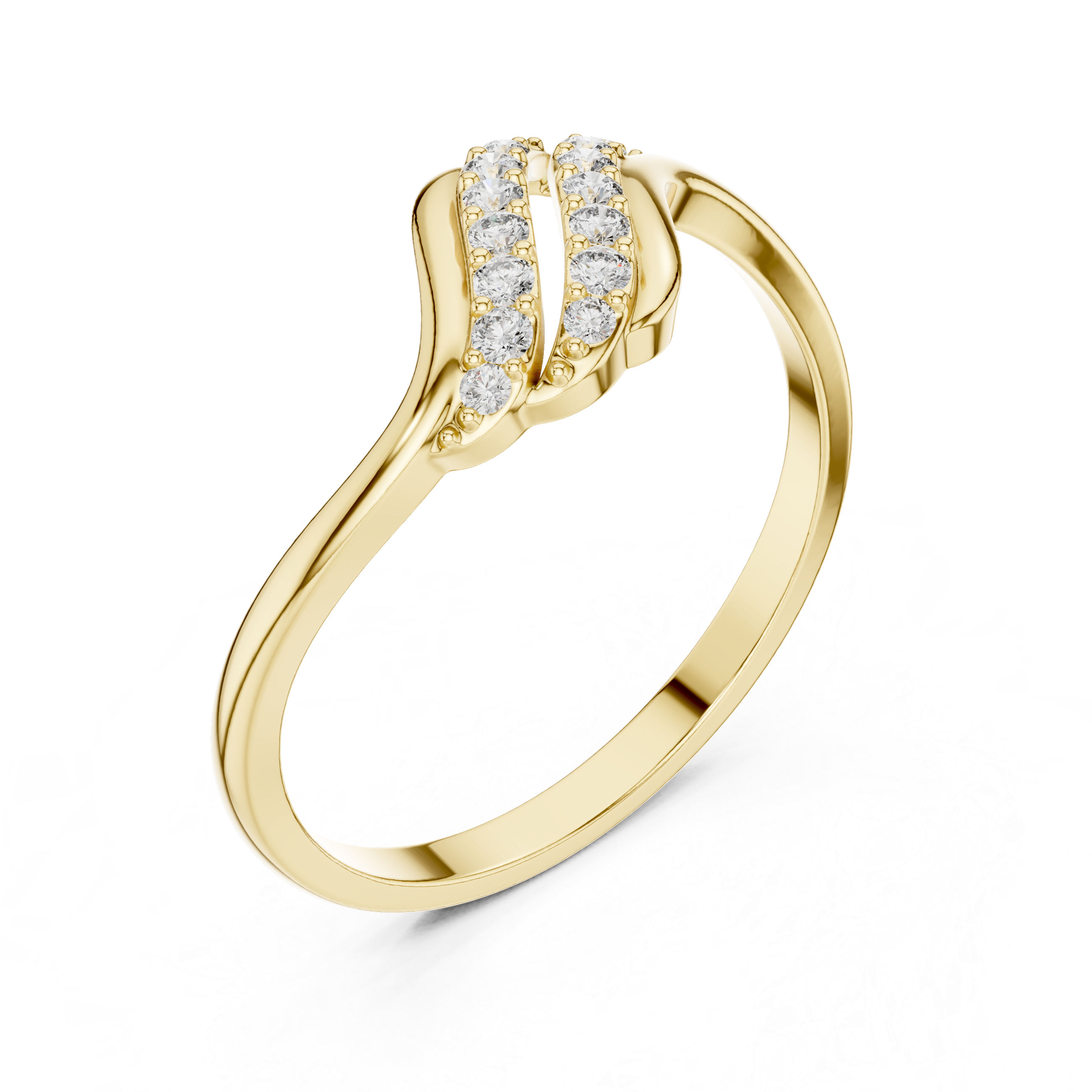 Twin Row Lab-Grown Diamond Ring in 14K/18K Rose Gold – IGI Certified