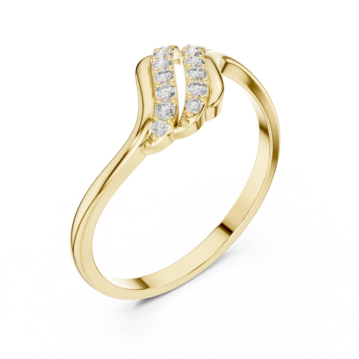 Twin Row Lab-Grown Diamond Ring in 14K/18K Rose Gold – IGI Certified