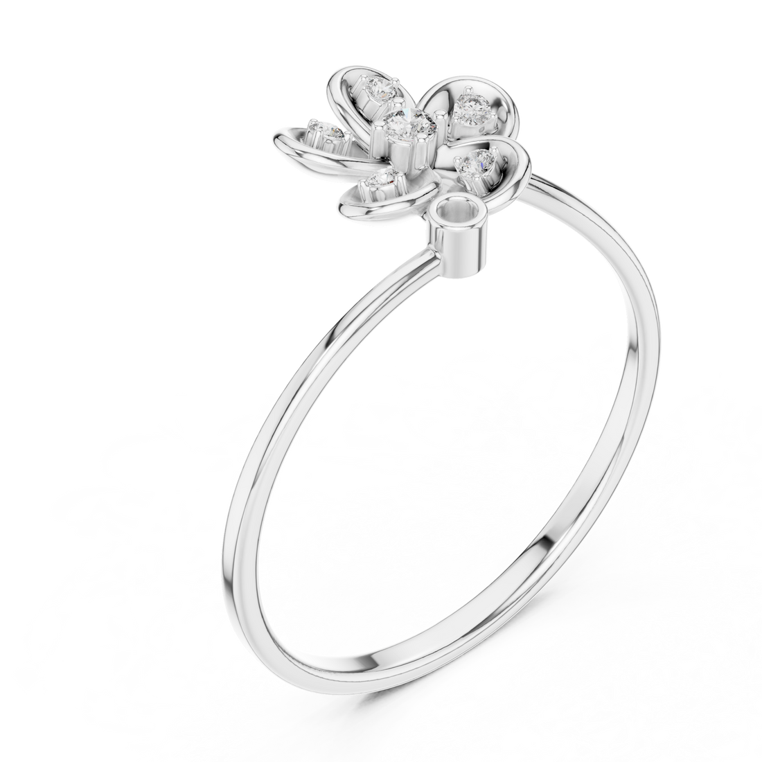 Floral Sparkle Lab Grown Diamond Ring in Rose Gold – IGI Certified