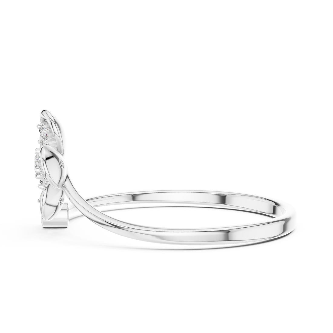 Floral Sparkle Lab Grown Diamond Ring in Rose Gold – IGI Certified