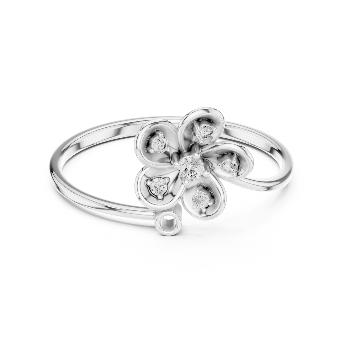 Floral Sparkle Lab Grown Diamond Ring in Rose Gold – IGI Certified