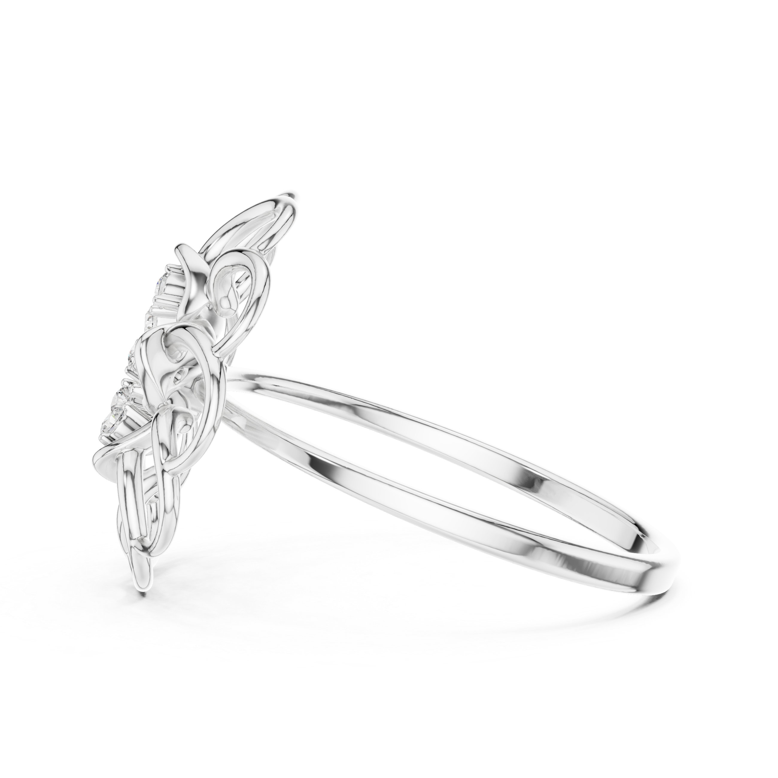 Elegant Floral Cluster Lab Grown Diamond Ring