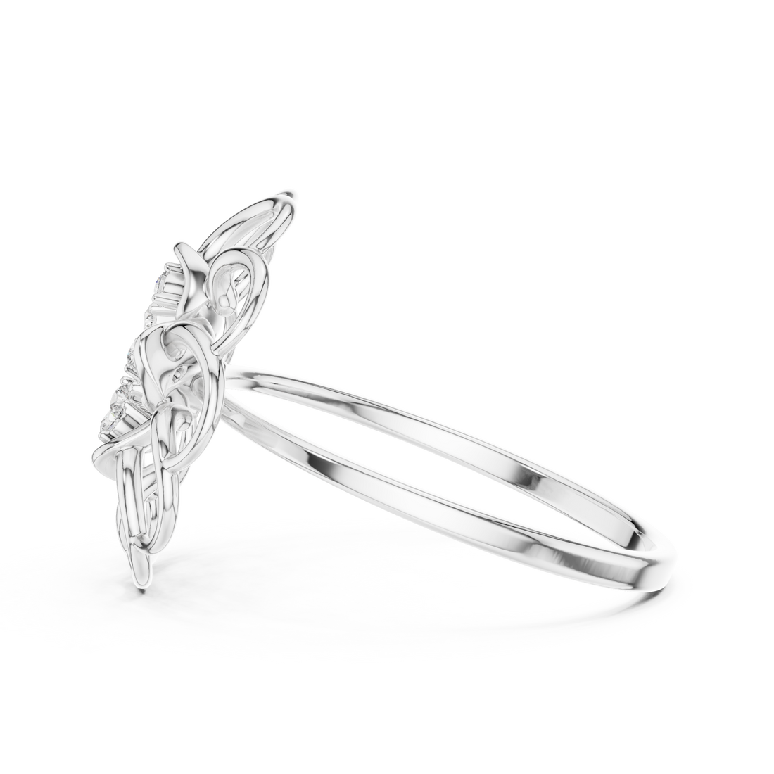 Elegant Floral Cluster Lab Grown Diamond Ring