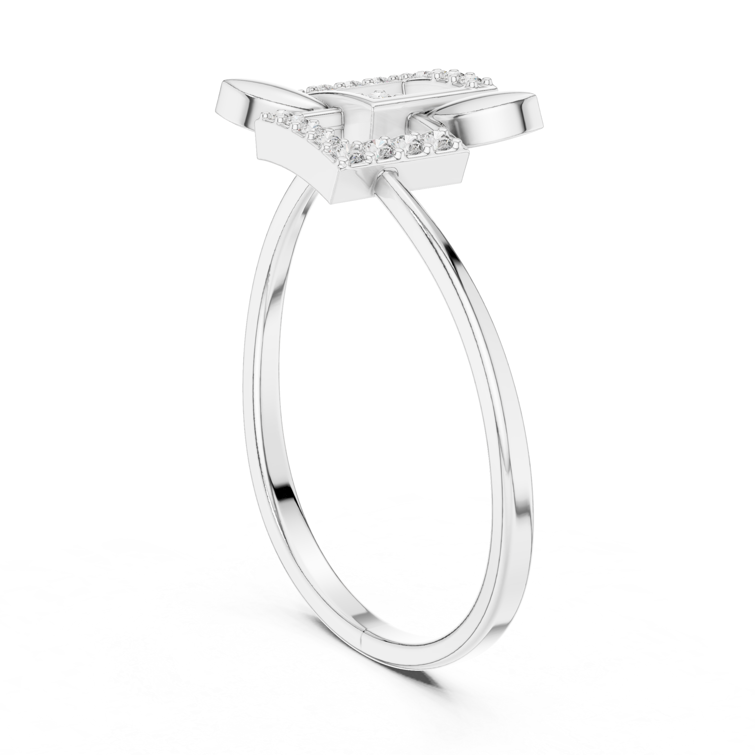 Geometric Petal Diamond Ring in Rose Gold – Lab Grown Diamond