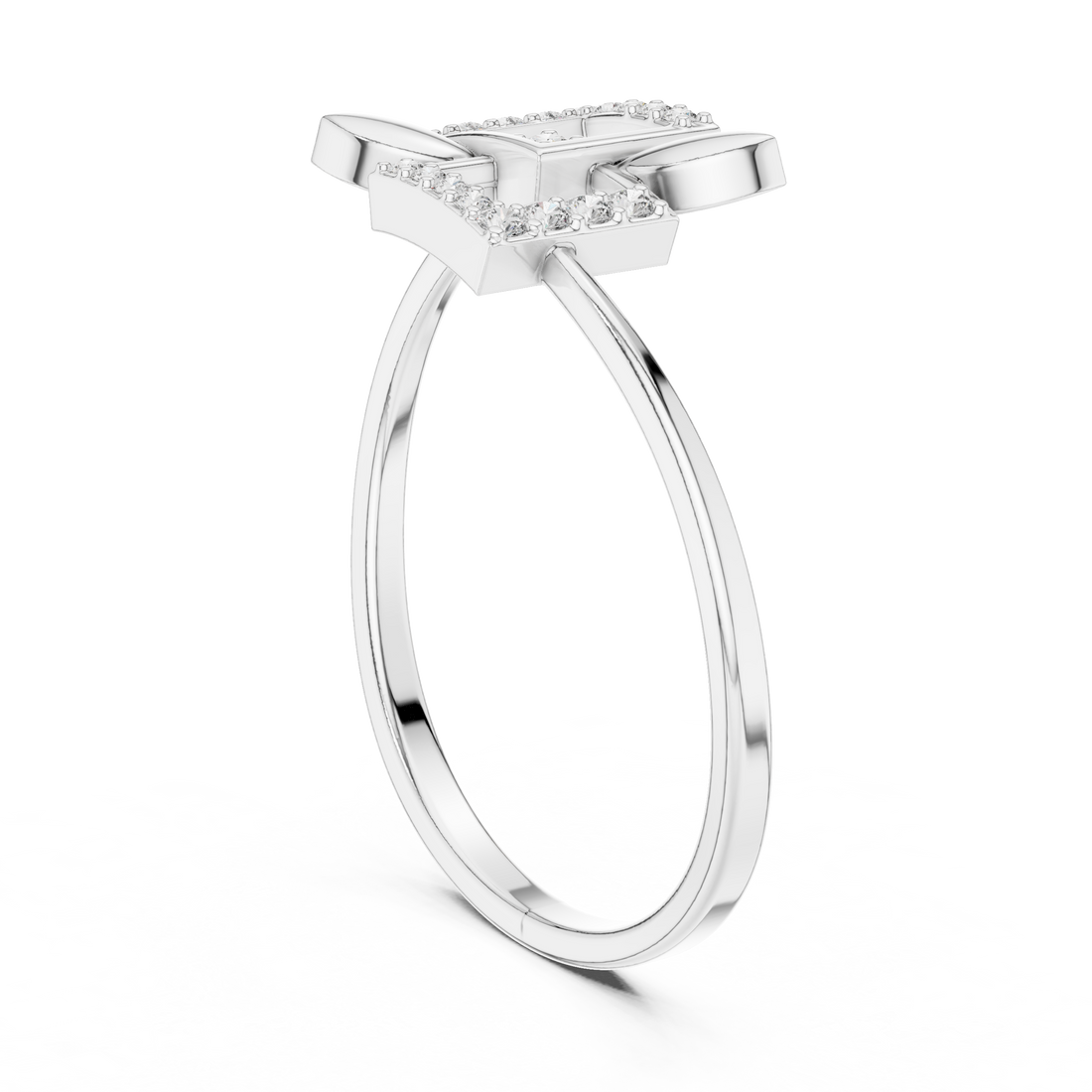 Geometric Petal Diamond Ring in Rose Gold – Lab Grown Diamond