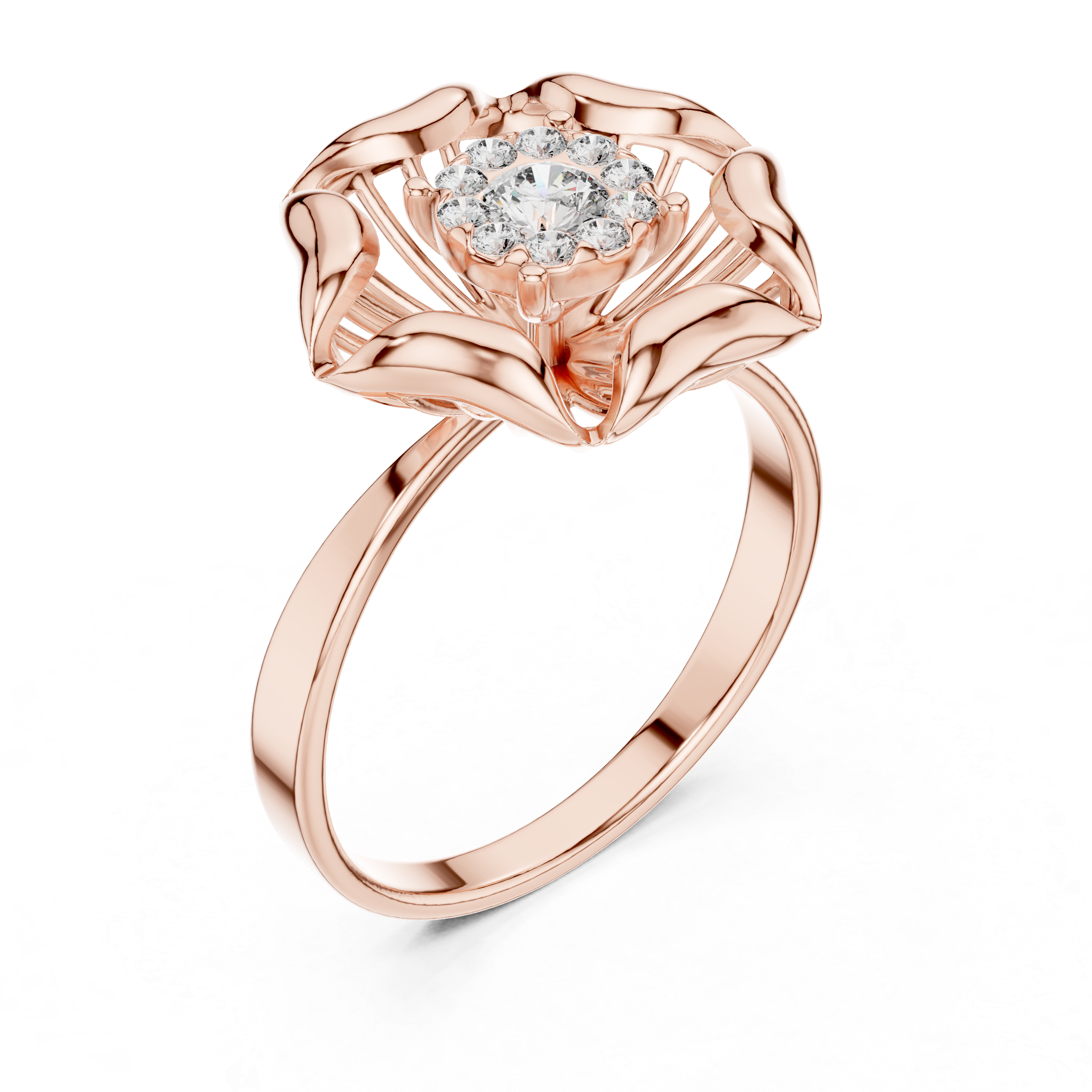 Blossom Bloom Lab-Grown Diamond Ring in 14K/18K Gold