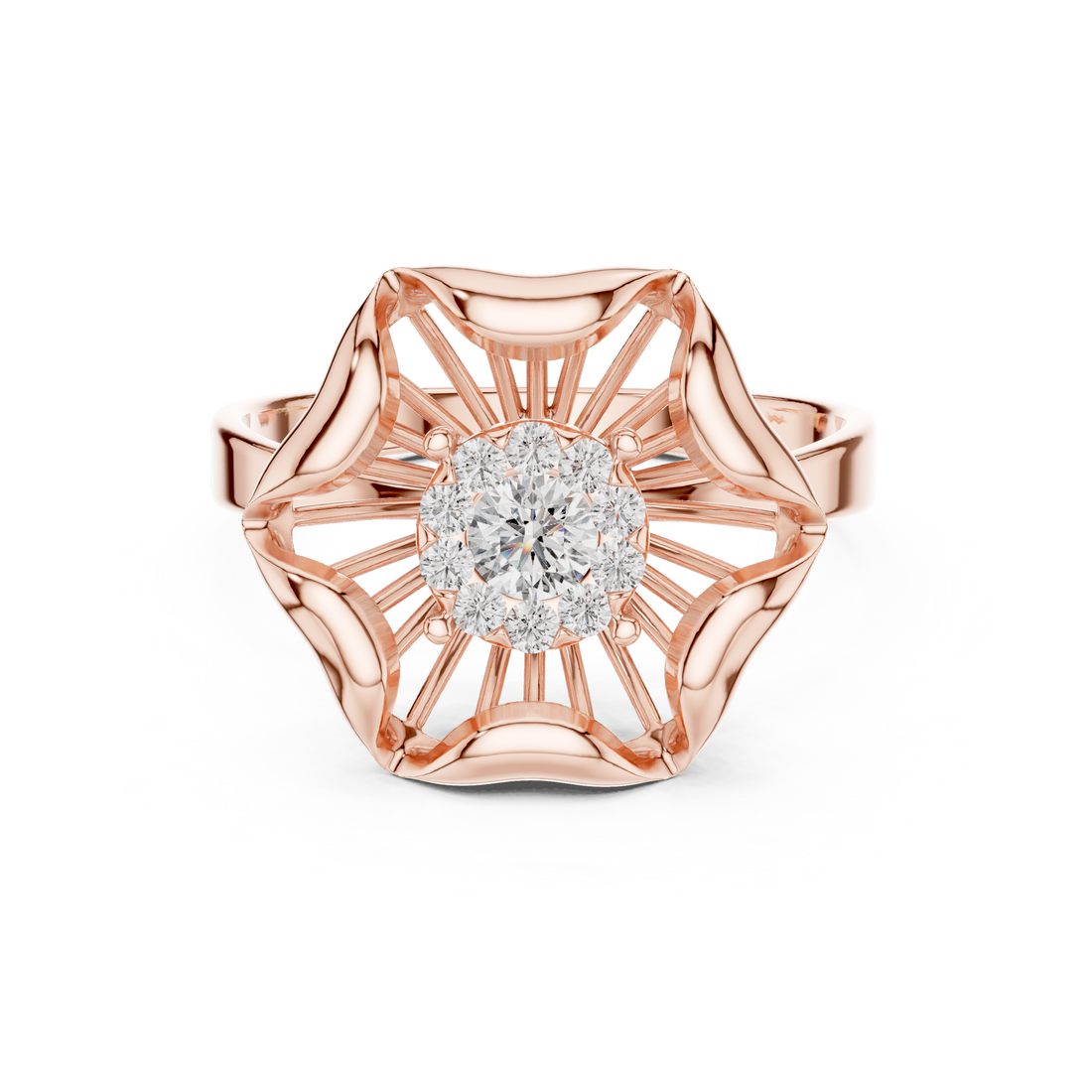 Blossom Bloom Lab-Grown Diamond Ring in 14K/18K Gold