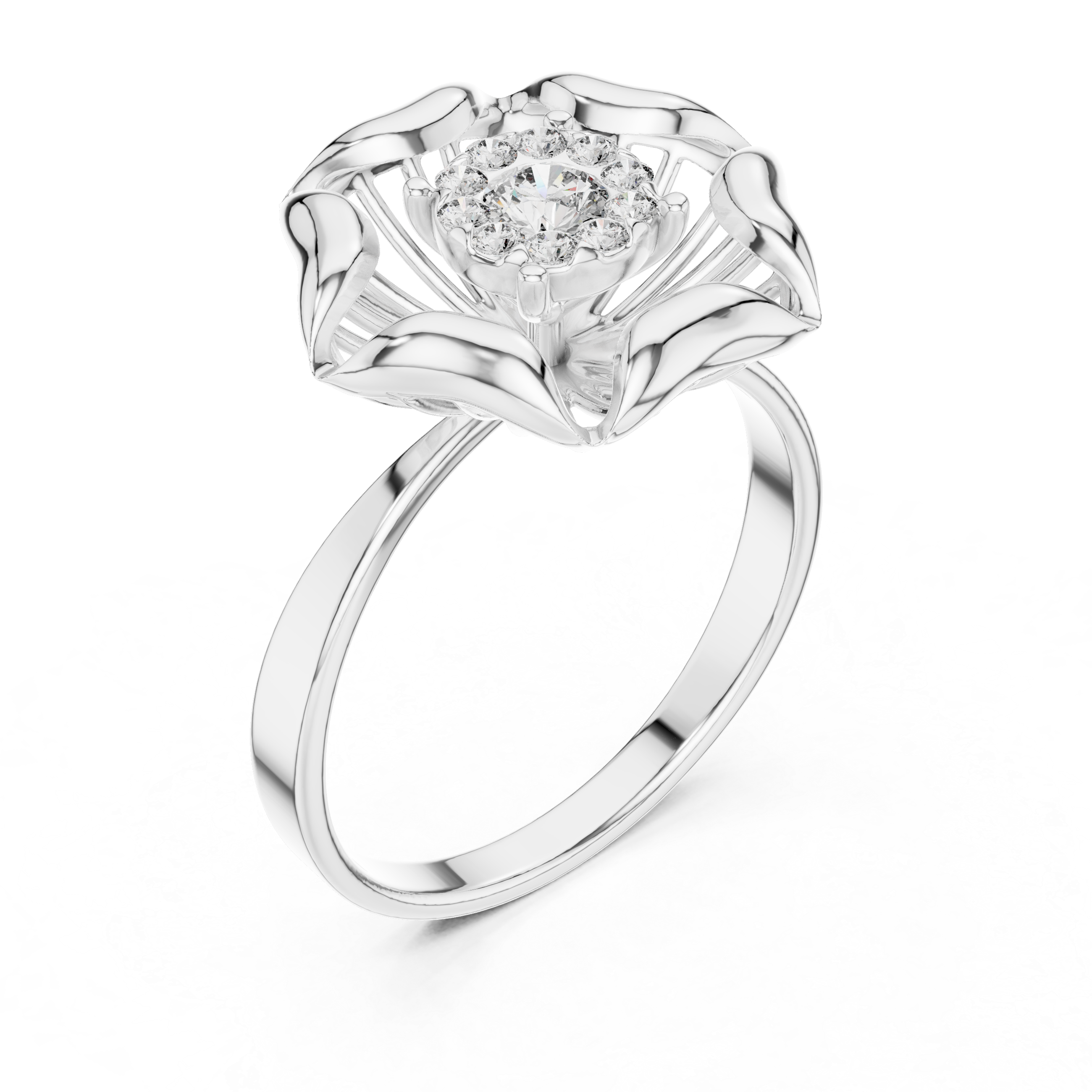 Blossom Bloom Lab-Grown Diamond Ring in 14K/18K Gold